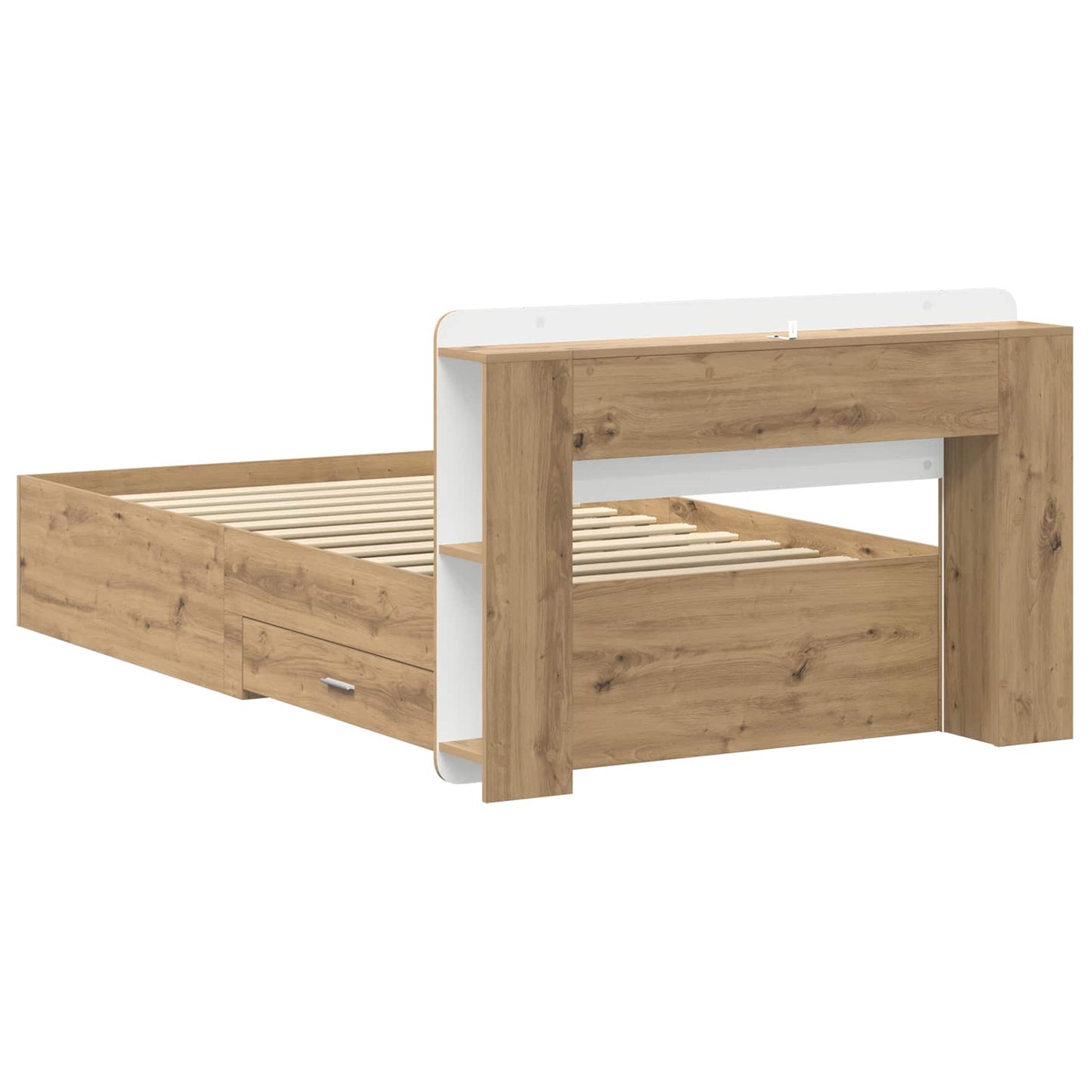 Sengeramme med oppbevaring Artisan eik 80 x 200 cm