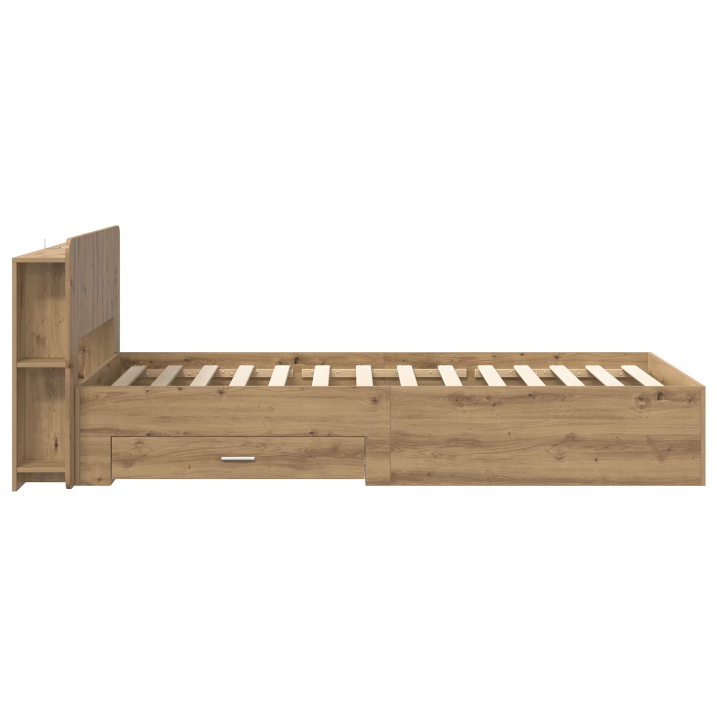 Sengeramme med oppbevaring Artisan eik 80 x 200 cm