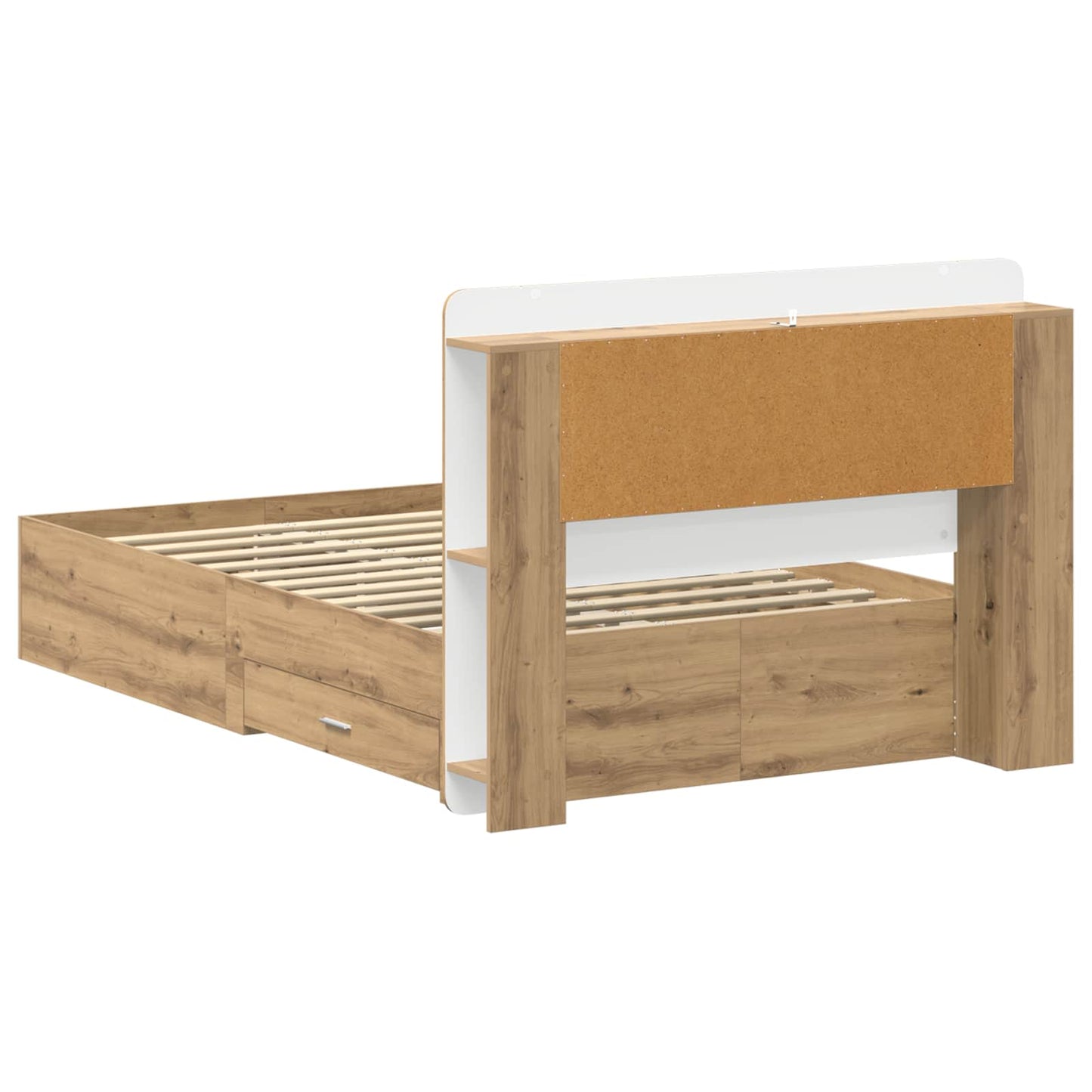 Sengeramme med oppbevaring Artisan eik 120 x 190 cm