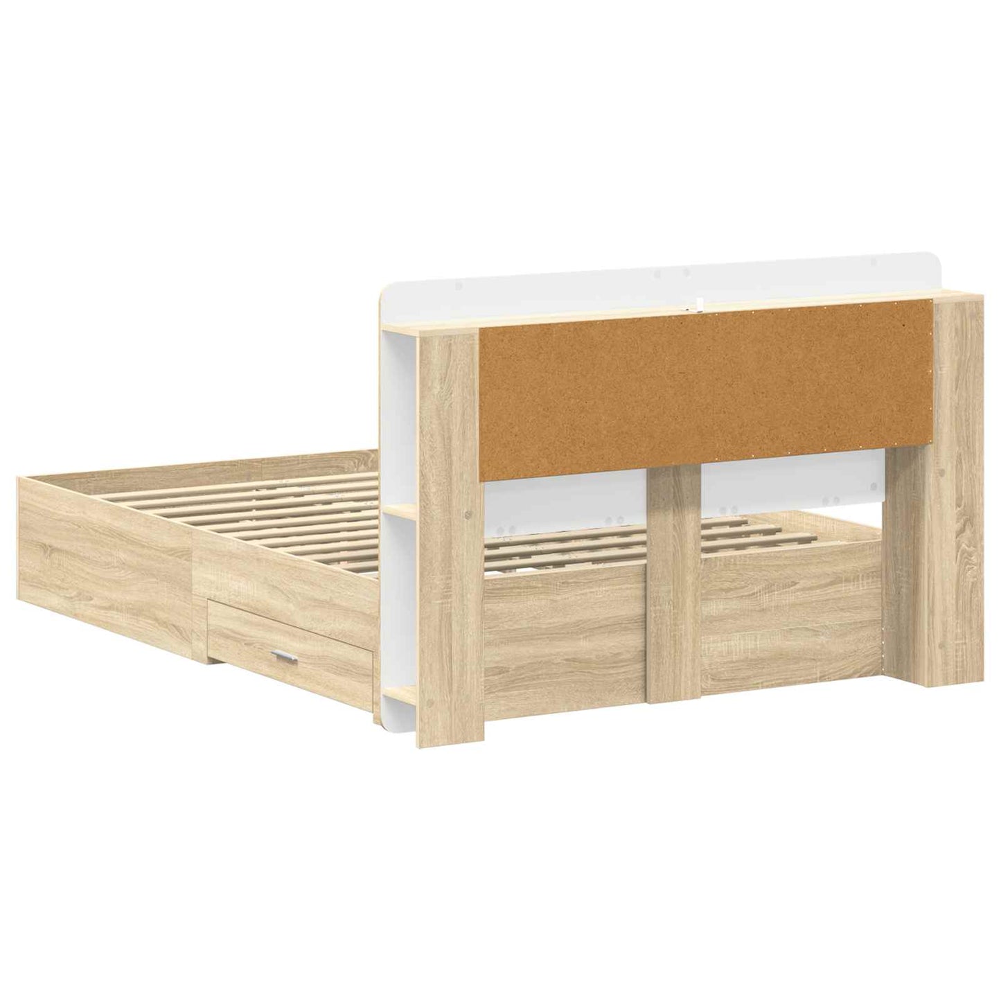 Sengeramme med oppbevaring Sonoma eik 150 x 200 cm