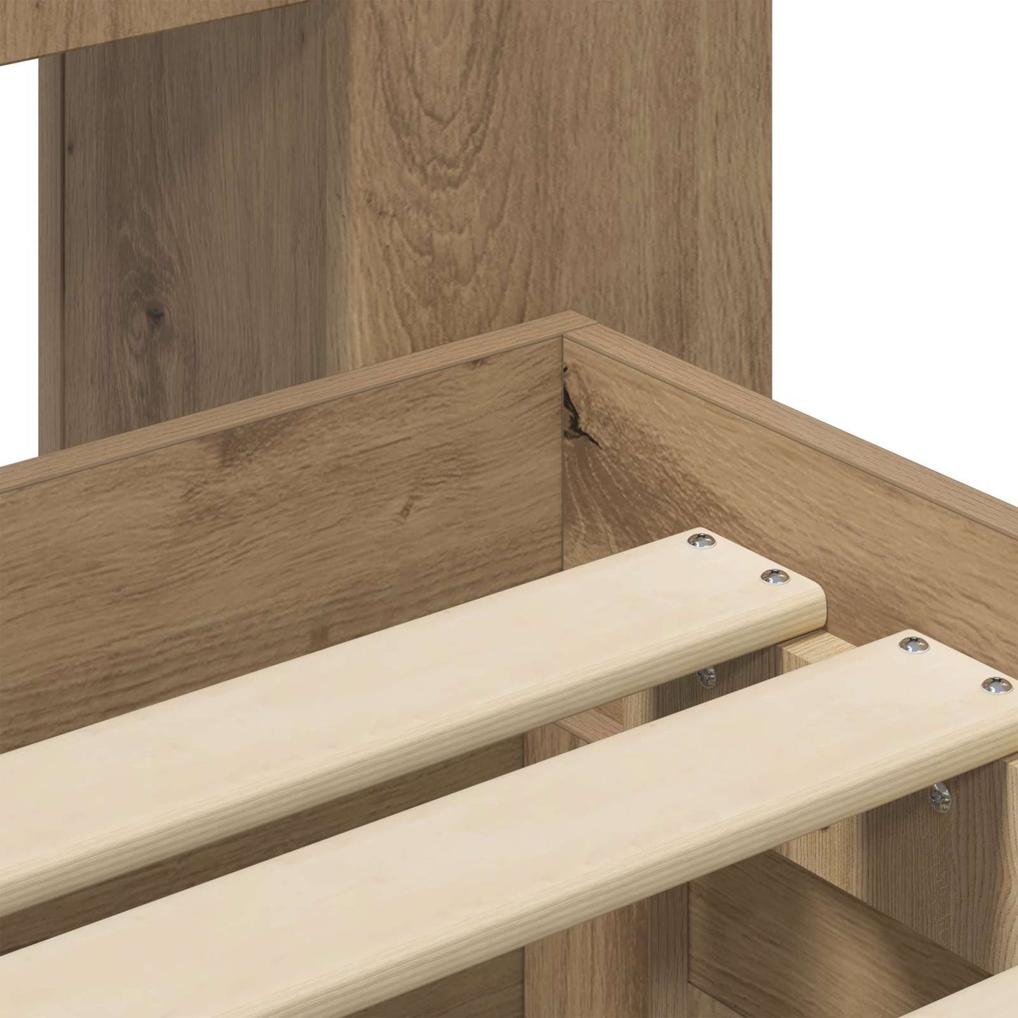Sengeramme med oppbevaring Artisan eik 80 x 200 cm