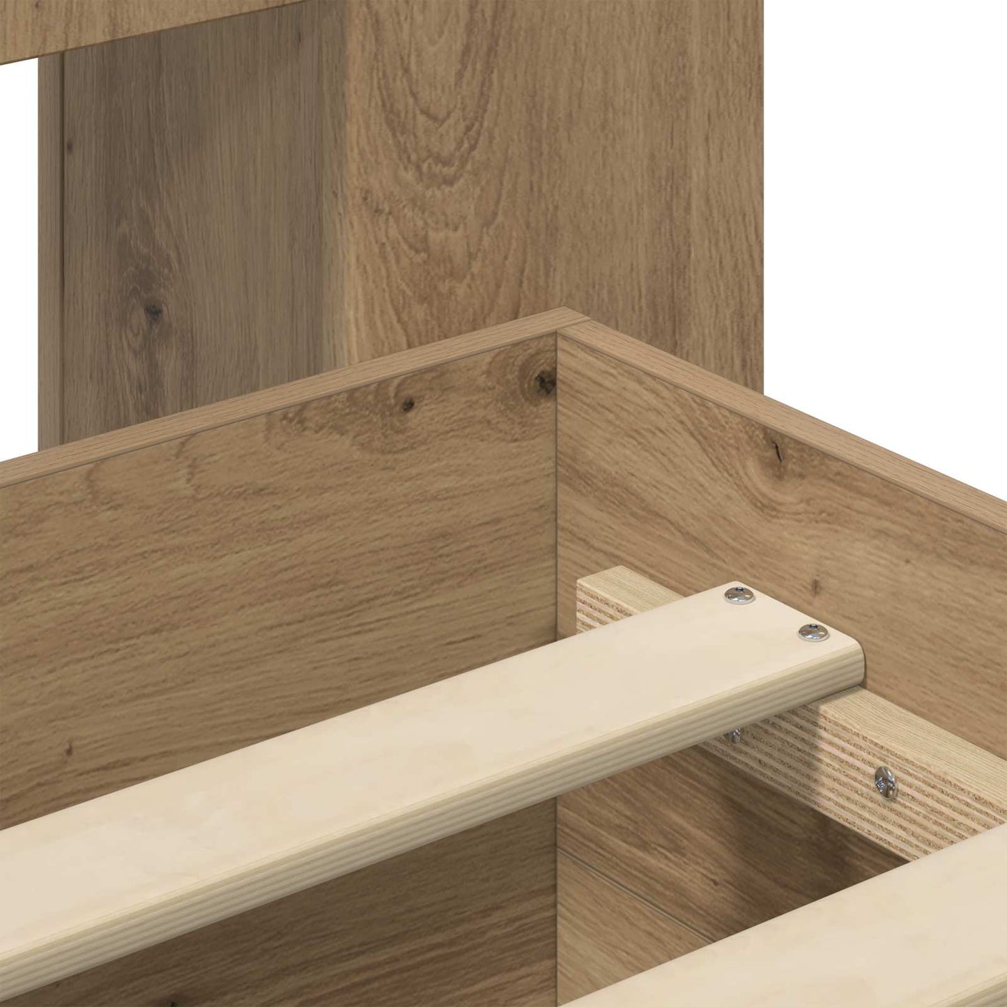 Sengeramme med oppbevaring Artisan eik 80 x 200 cm