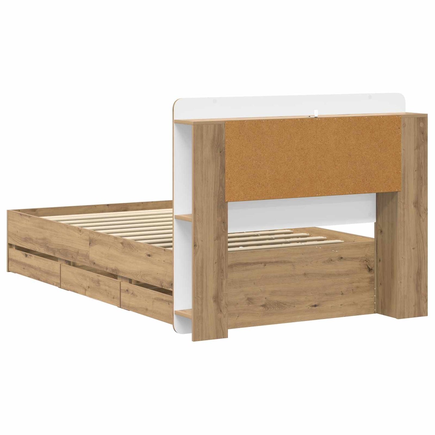 Sengeramme med oppbevaring Artisan eik 80 x 200 cm