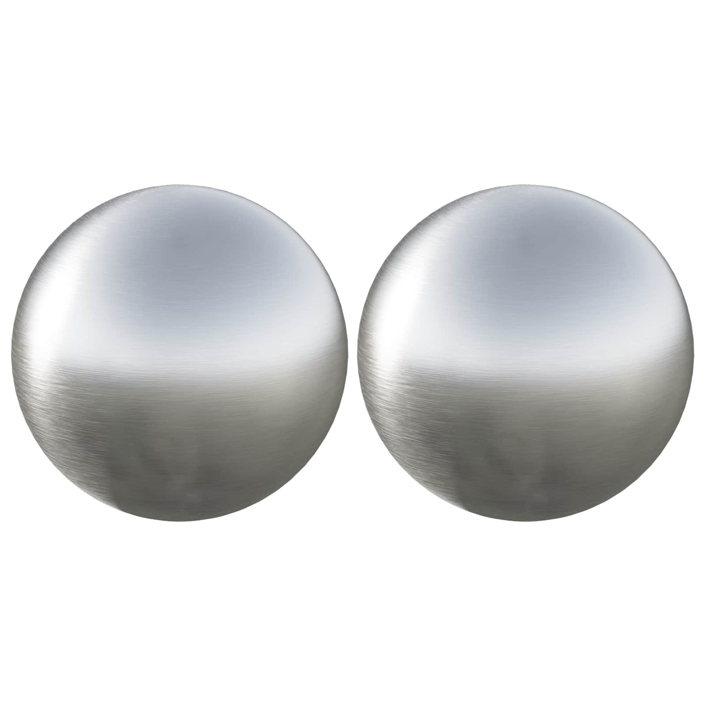 Børstet Ball 2 pcs Ø 15 cm Sølv Rustfritt stål 201