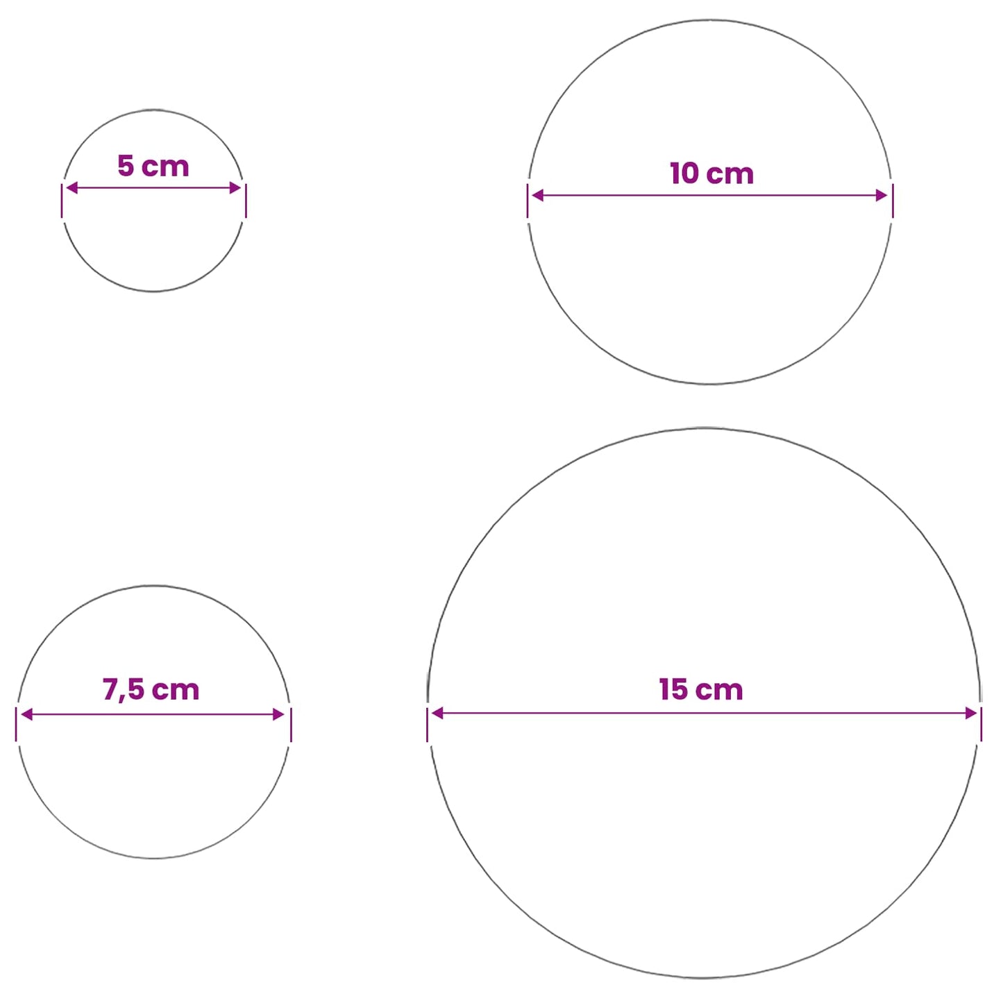 Børstet Ball 6 pcs Ø 15 cm Sølv Rustfritt stål 201