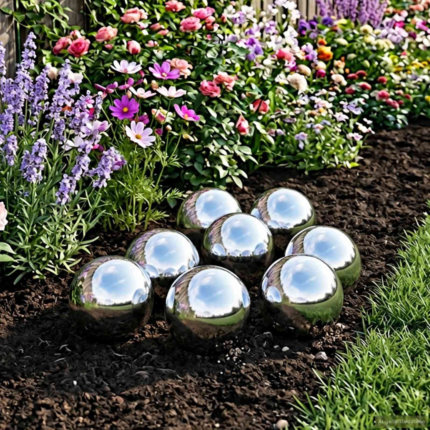 Speilball 8 pcs Ø 5 cm Sølv Rustfritt stål 201