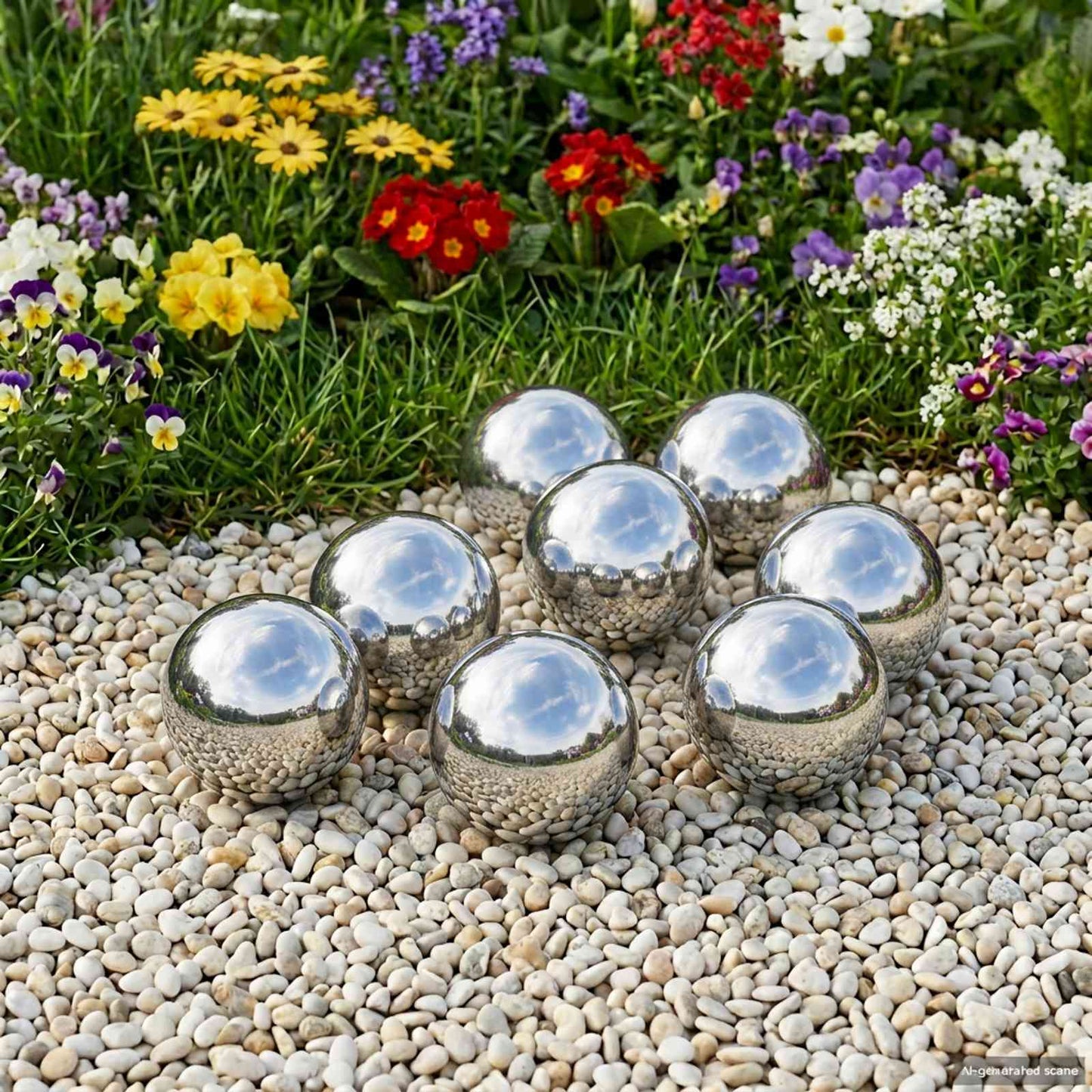 Speilball 8 pcs Ø 5 cm Sølv Rustfritt stål 201