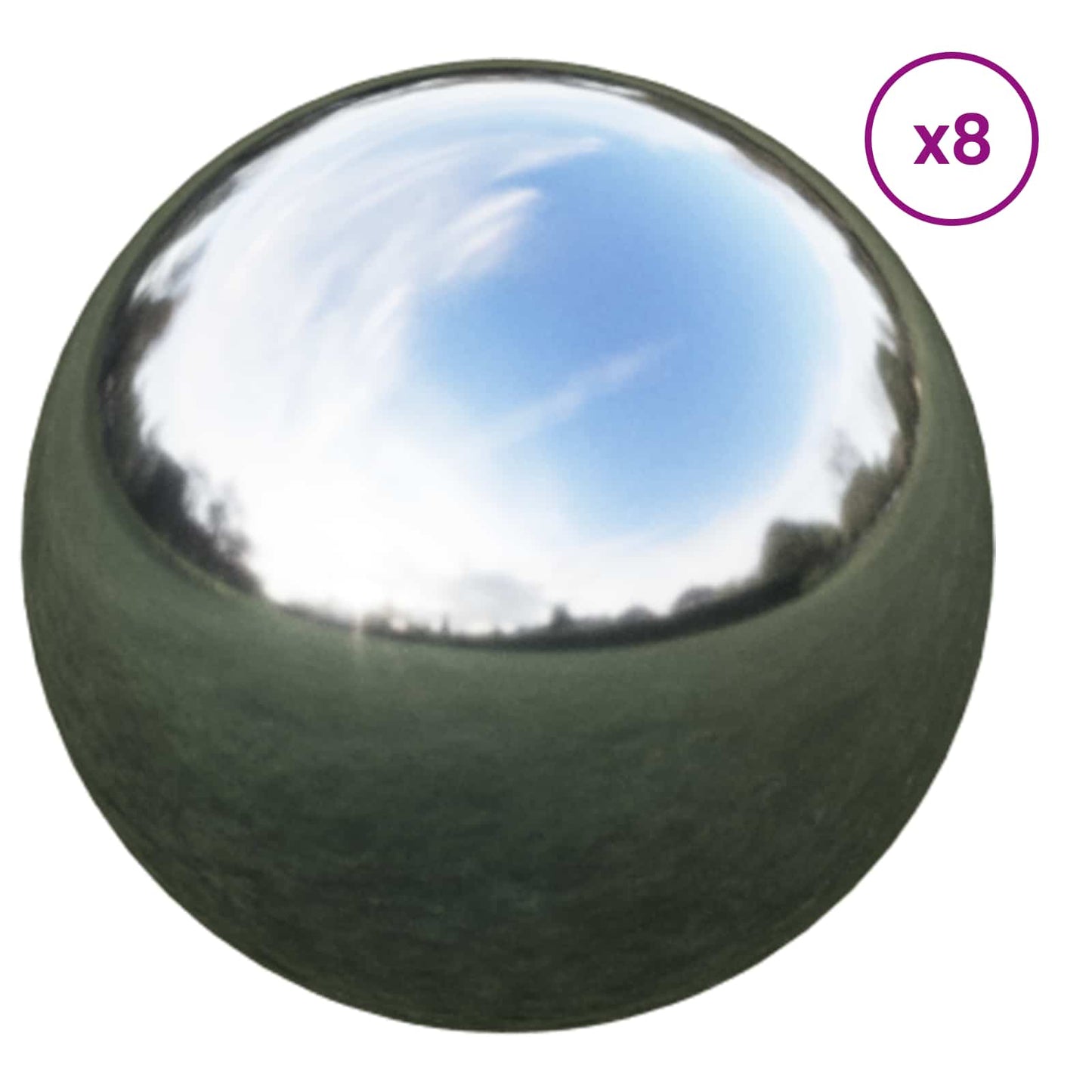 Speilball 8 pcs Ø 5 cm Sølv Rustfritt stål 201