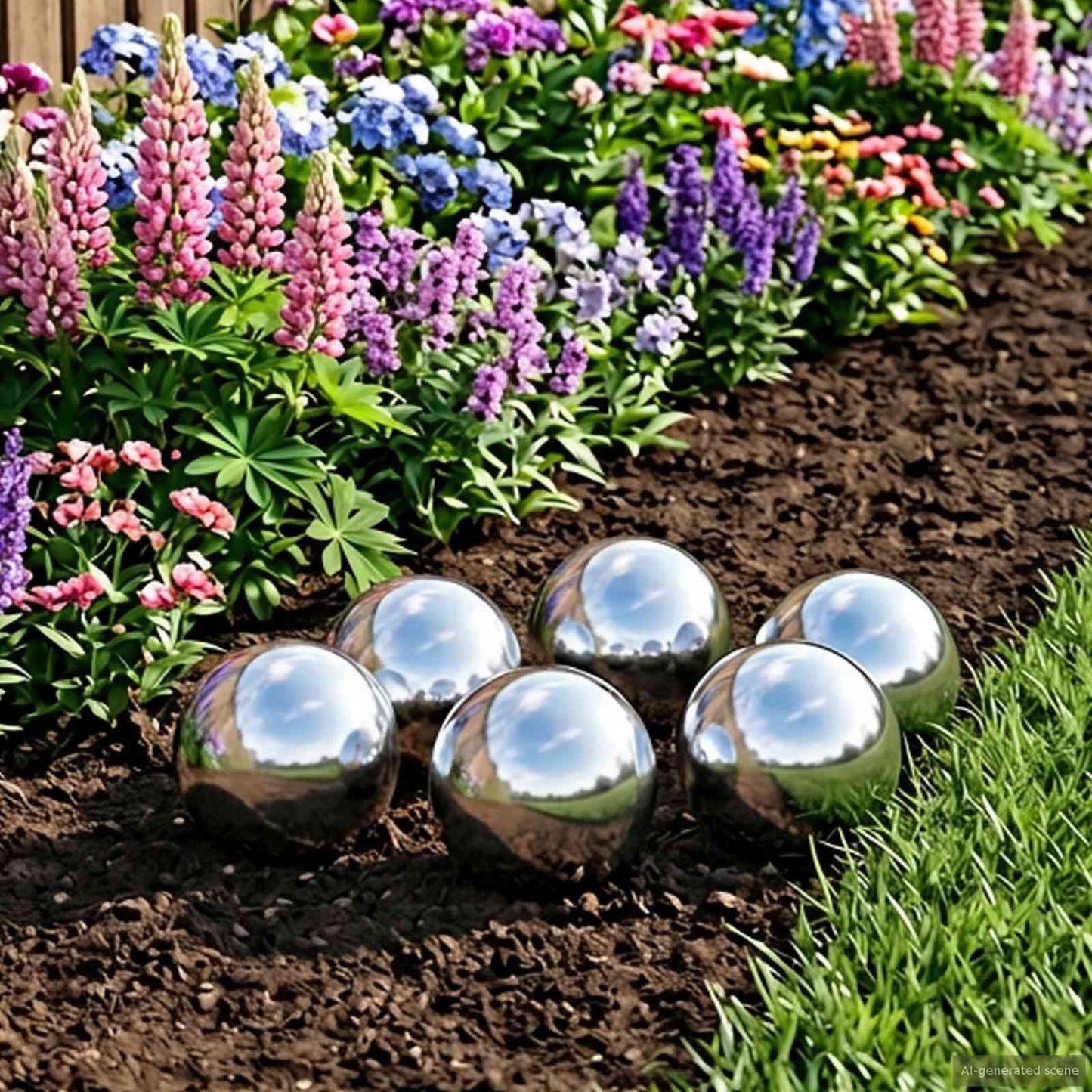 Speilball 6 pcs Ø 7,5 cm Sølv Rustfritt stål 201