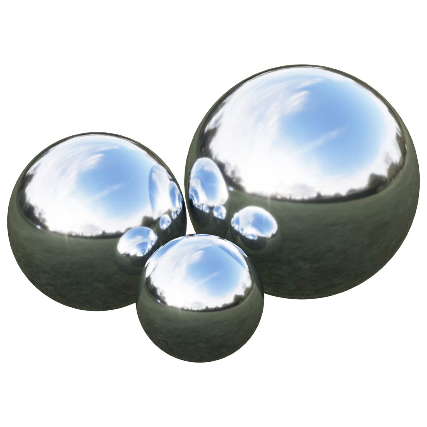 Speilball 3 pcs Ø 20 cm Sølv Rustfritt stål 201