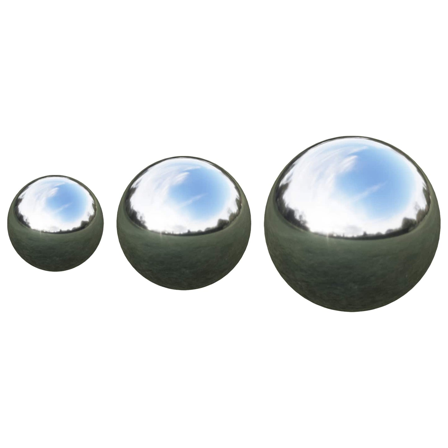 Speilball 3 pcs Ø 20 cm Sølv Rustfritt stål 201