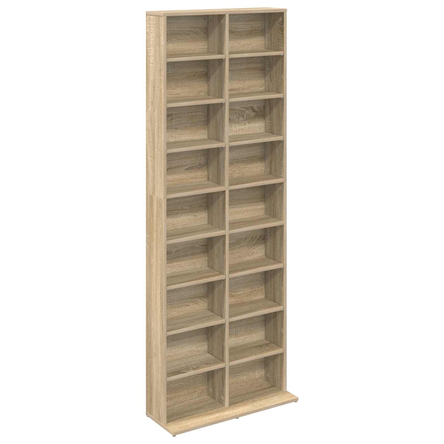 CD skap Sonoma eik 65 x 23,5 x 175 cm Konstruert tre