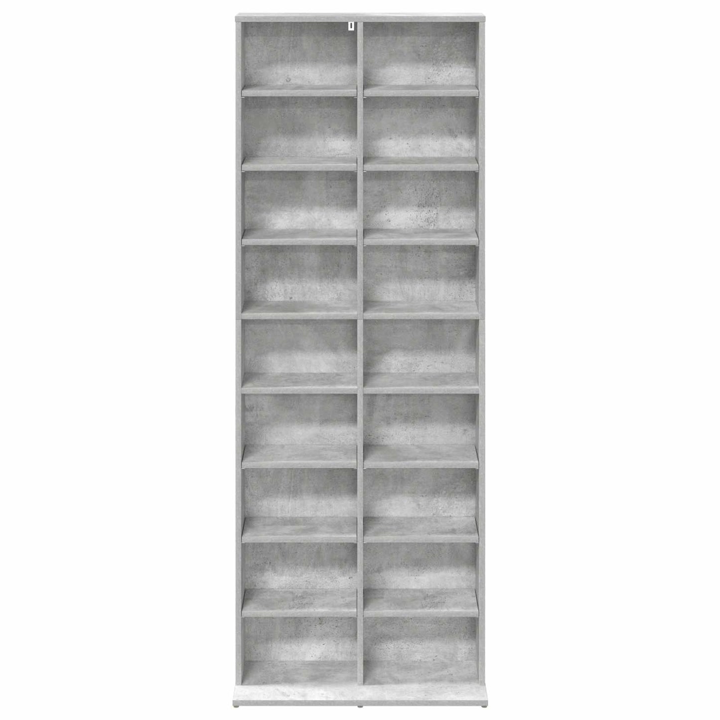CD skap Betonggrå 65 x 23,5 x 175 cm Konstruert tre