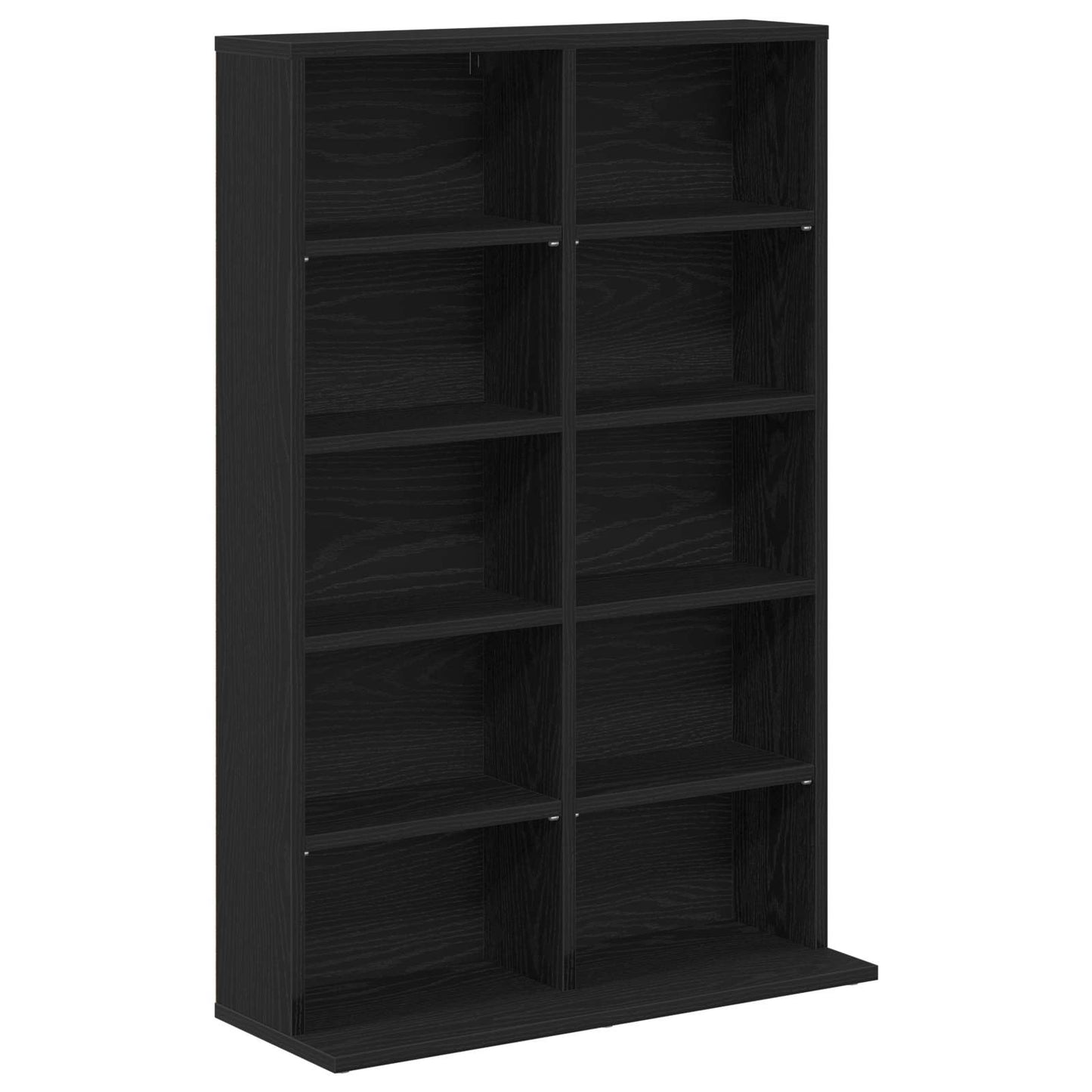 CD skap 2 stk. Svart eik 65 x 23,5 x 97,5 cm Konstruert tre