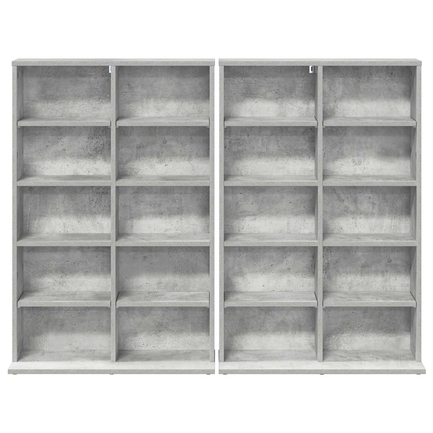 CD skap 2 stk. Betonggrå 65 x 23,5 x 97,5 cm Konstruert tre