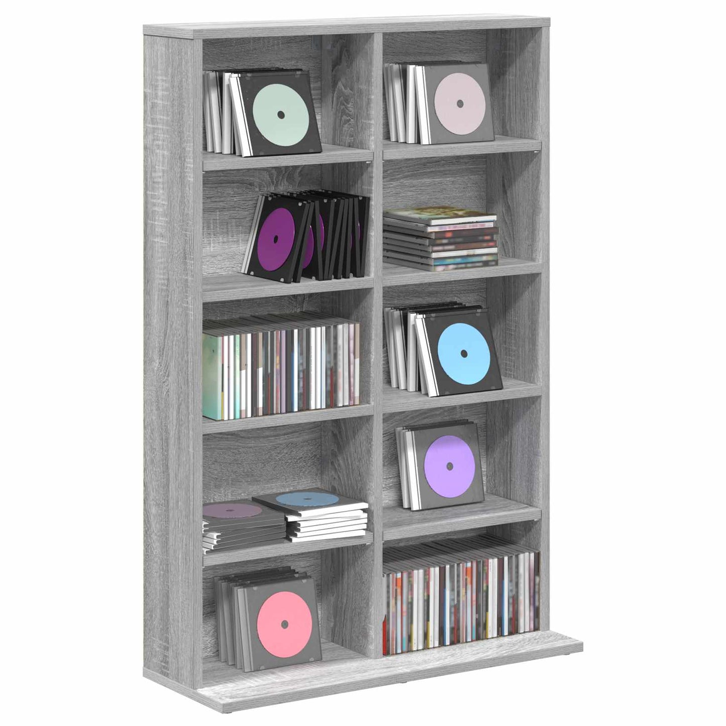 CD skap Grå Sonoma 65 x 23,5 x 97,5 cm Konstruert tre