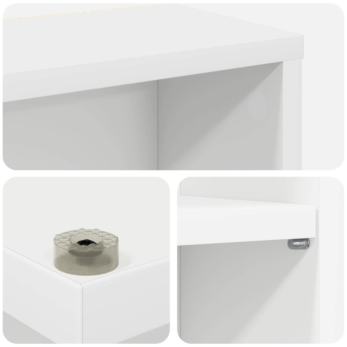 CD skap Hvit 33 x 23,5 x 97,5 cm Konstruert tre