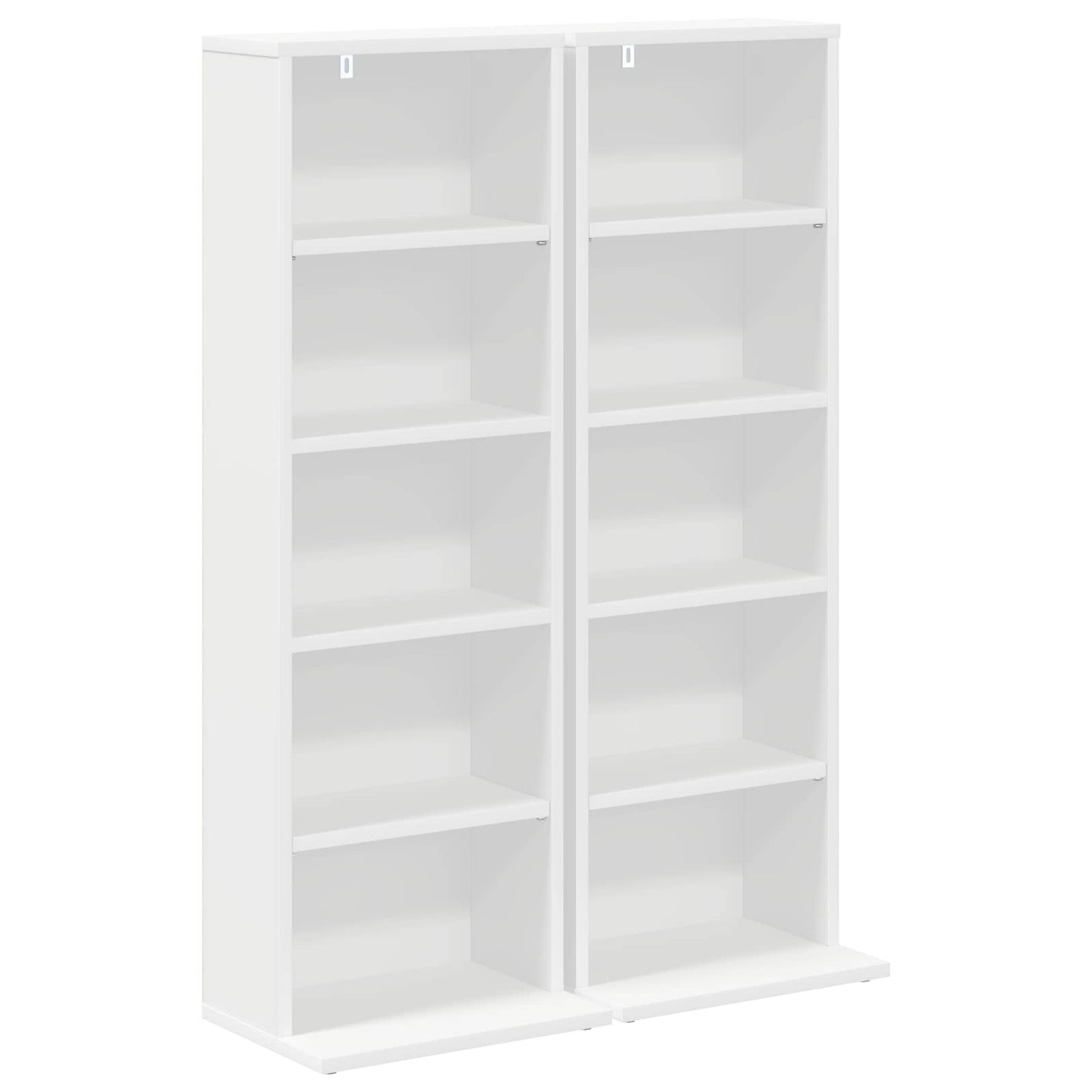 CD skap 2 stk. Hvit 33 x 23,5 x 97,5 cm Konstruert tre