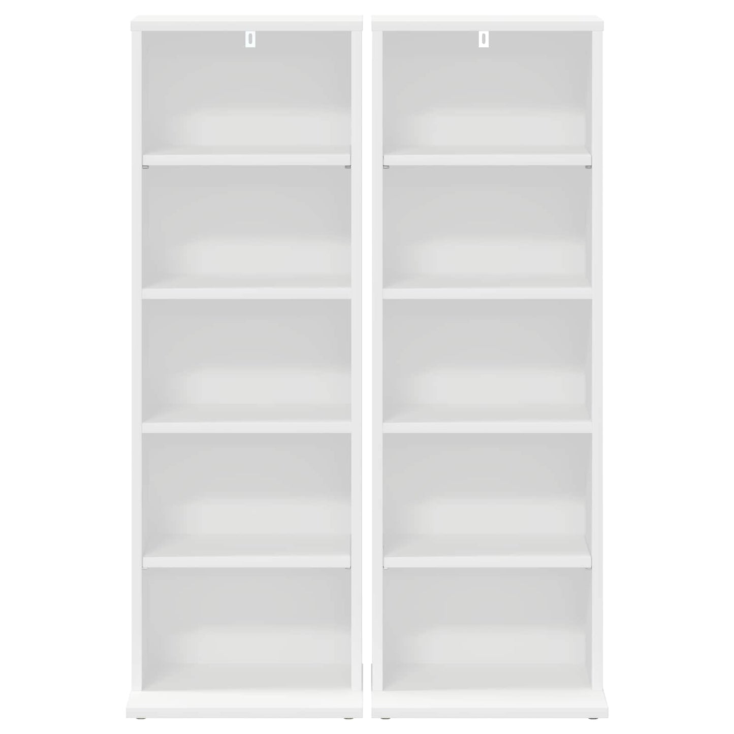 CD skap 2 stk. Hvit 33 x 23,5 x 97,5 cm Konstruert tre