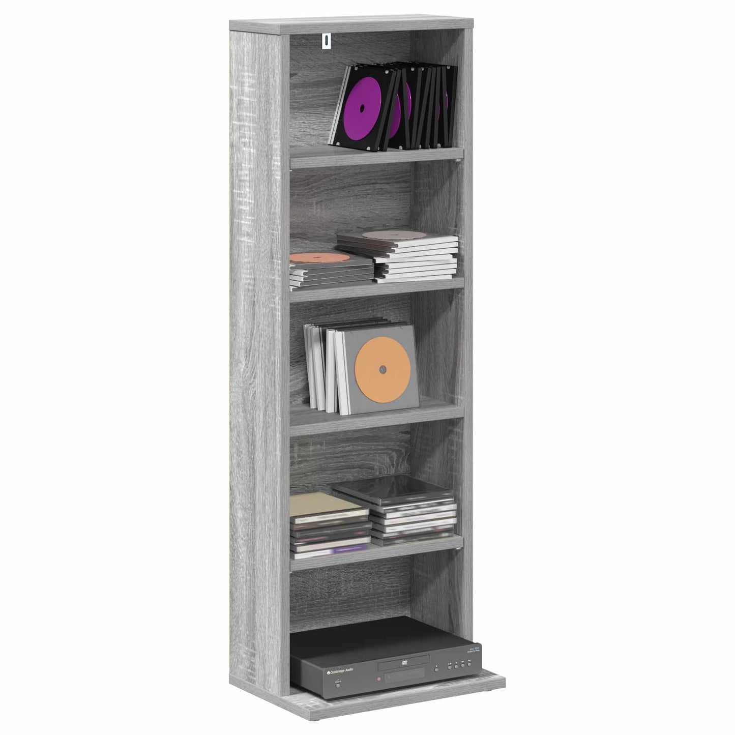 CD skap Grå Sonoma 33 x 23,5 x 97,5 cm Konstruert tre
