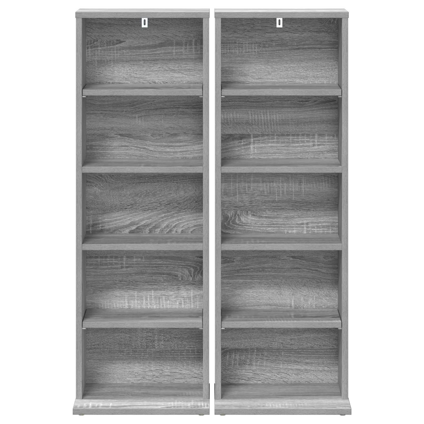 CD skap 2 stk. Grå Sonoma 33 x 23,5 x 97,5 cm Konstruert tre