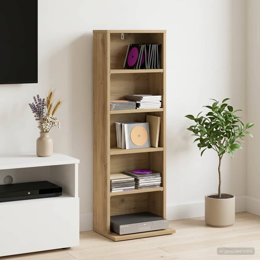 CD skap Artisan eik 33 x 23,5 x 97,5 cm Konstruert tre
