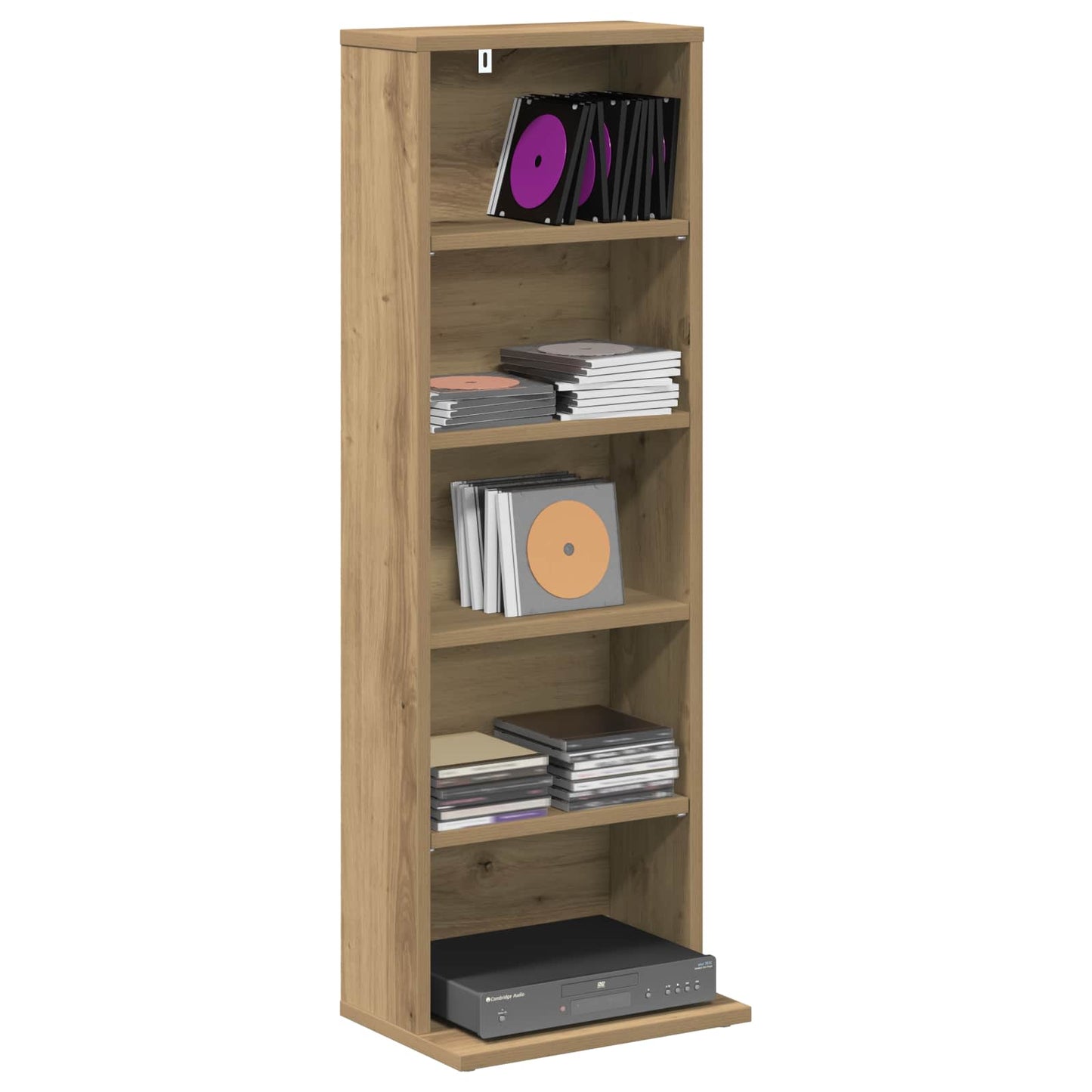 CD skap Artisan eik 33 x 23,5 x 97,5 cm Konstruert tre