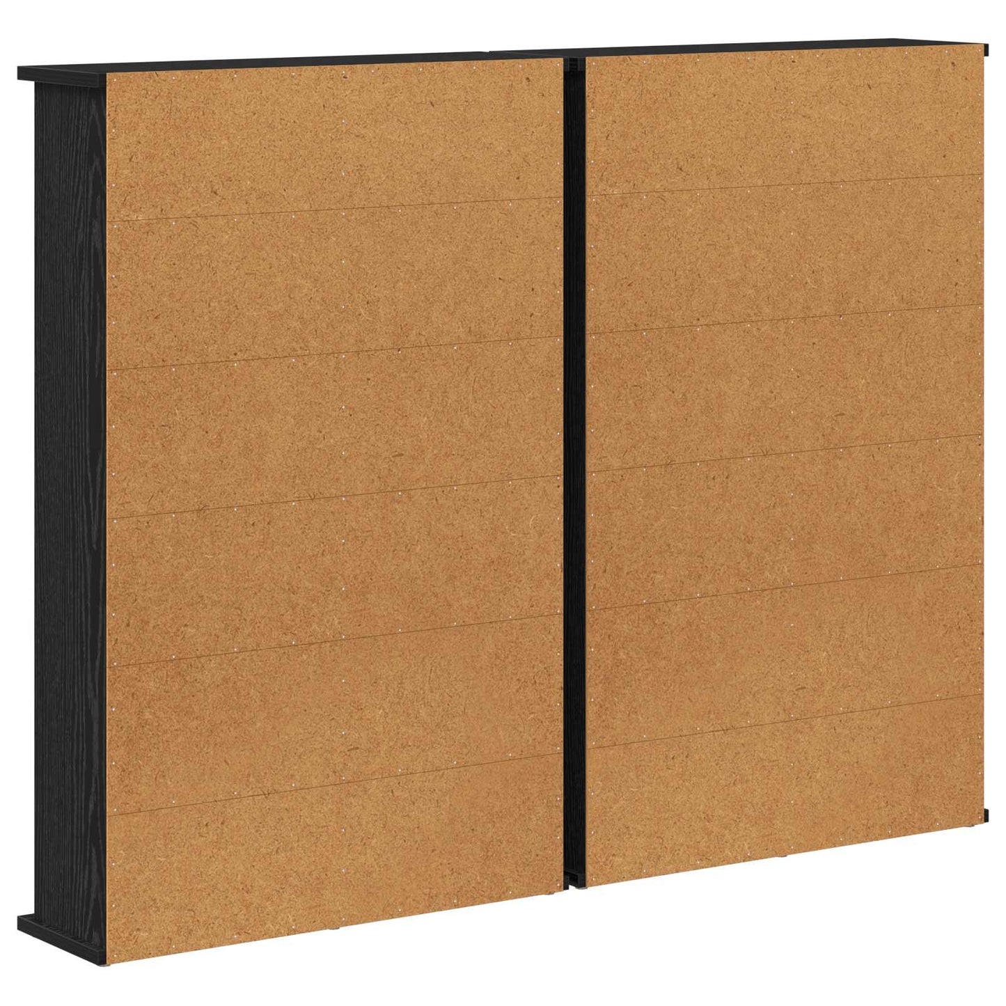 CD skap 2 stk. Svart eik 60 x 17 x 92 cm Konstruert tre