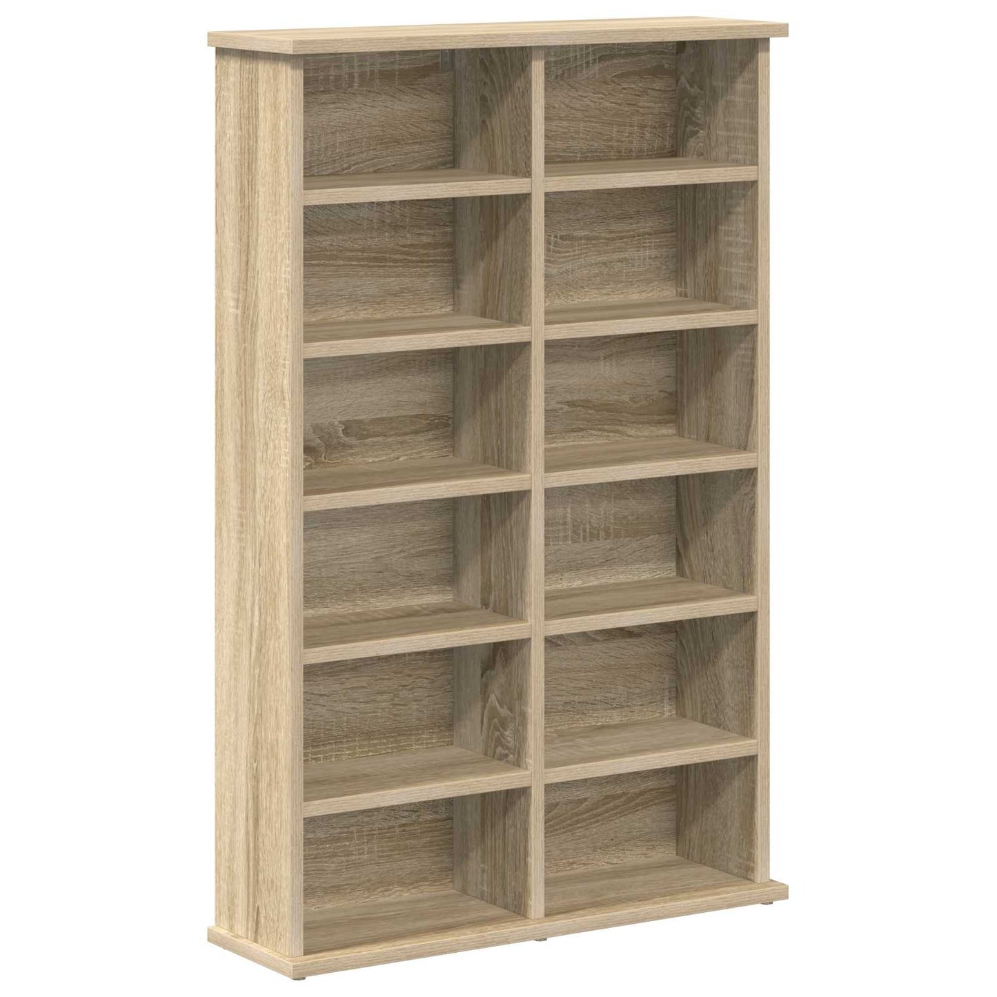 CD skap 2 stk. Sonoma eik 60 x 17 x 92 cm Konstruert tre