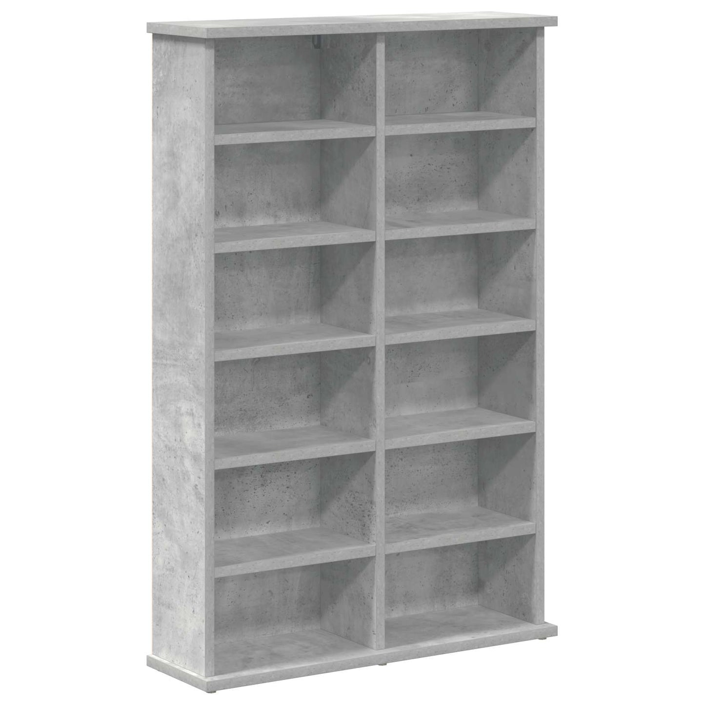 CD skap 2 stk. Betonggrå 60 x 17 x 92 cm Konstruert tre