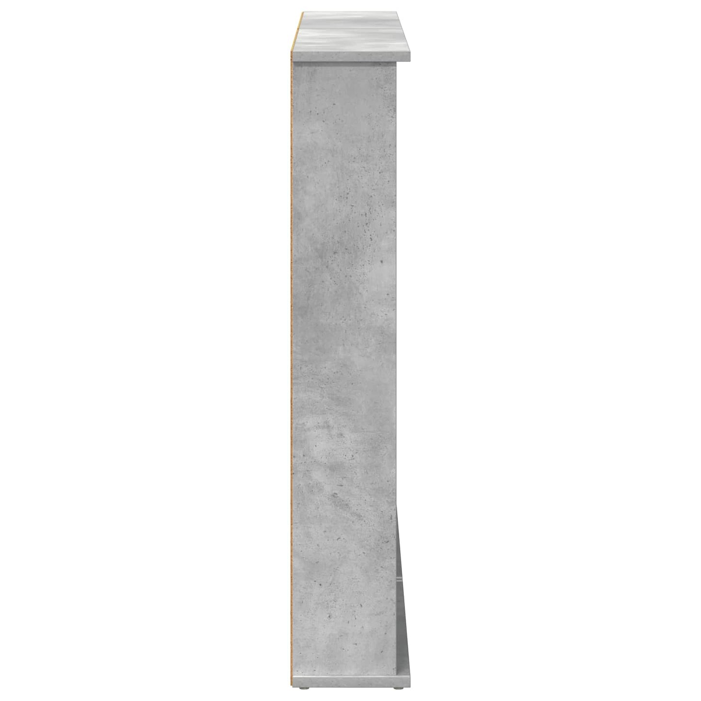 CD skap 2 stk. Betonggrå 60 x 17 x 92 cm Konstruert tre