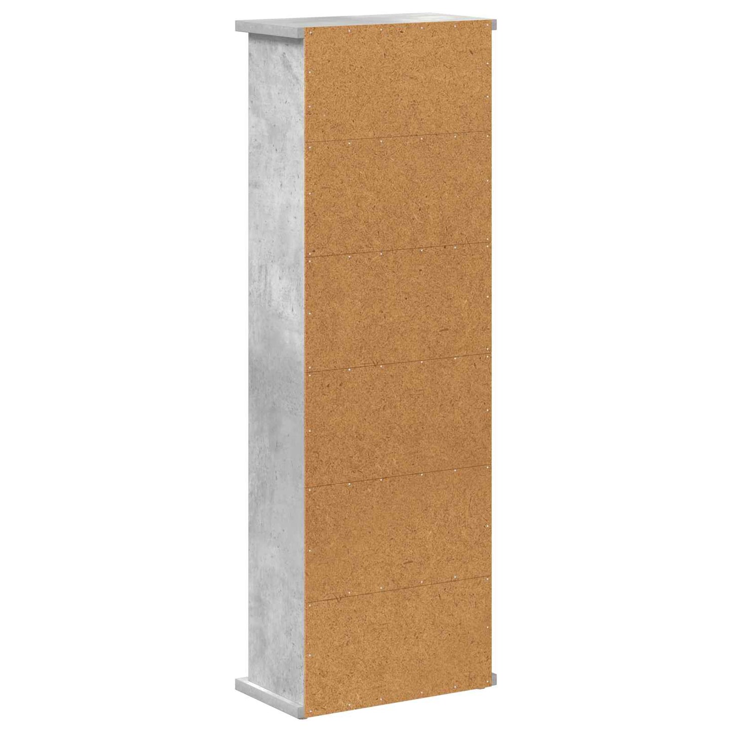 CD skap Betonggrå 60 x 17 x 92 cm Konstruert tre