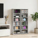 CD skap 2 stk. Betonggrå 60 x 17 x 92 cm Konstruert tre