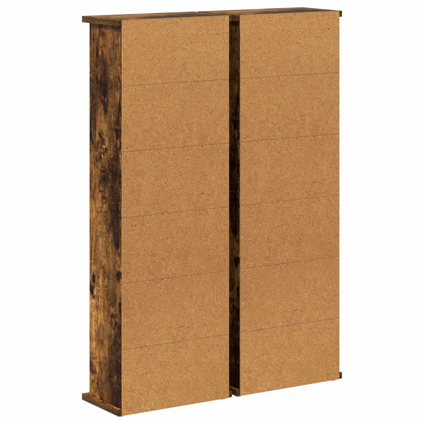 CD skap 2 stk. Røkt Eik 60 x 17 x 92 cm Konstruert tre