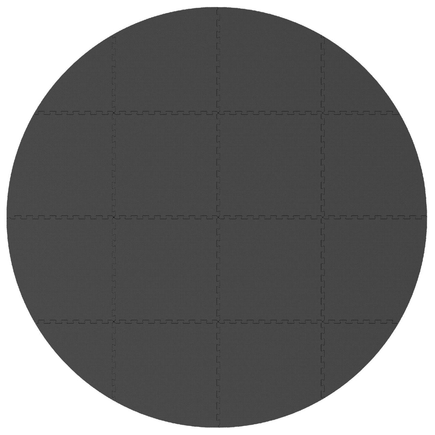 Bassenggrunnmatte 16 stk. Ø 235 cm Rund EVA Skum Svart