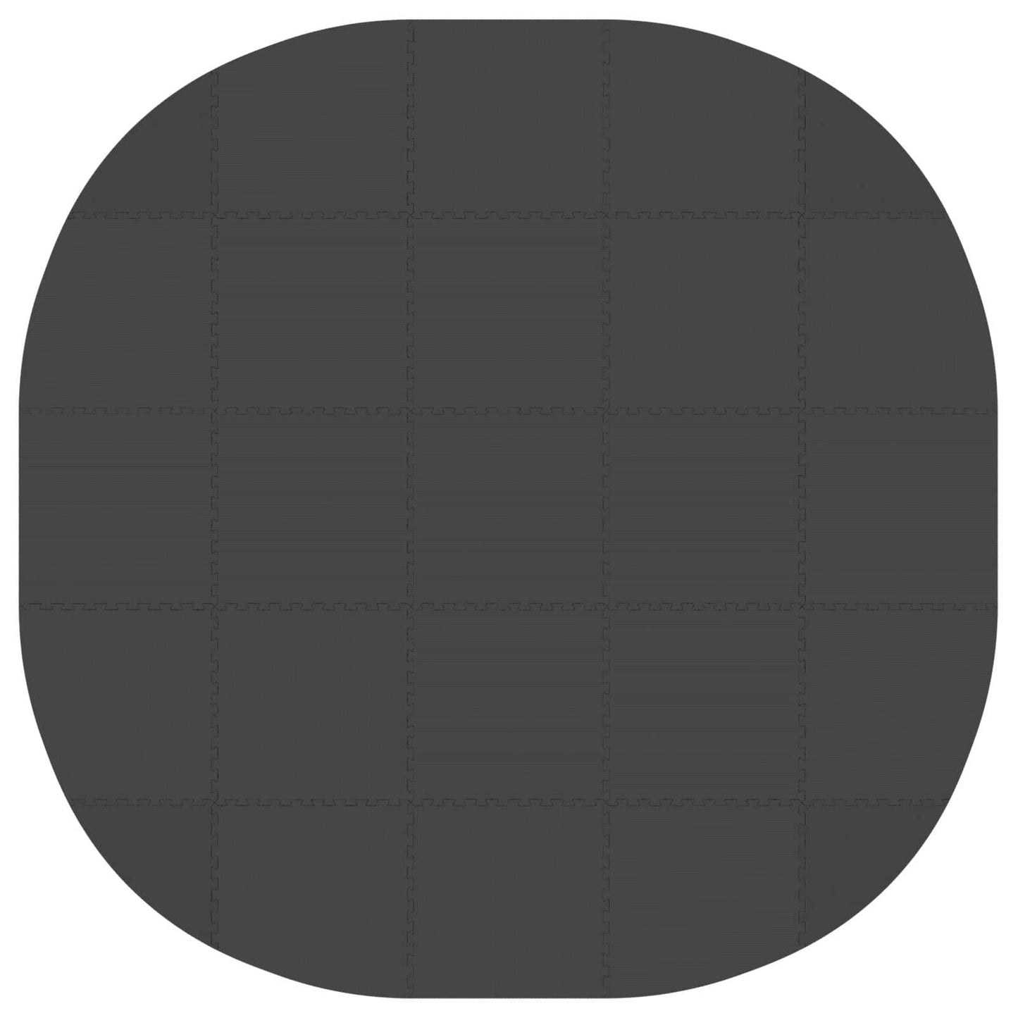 Bassenggrunnmatte 25 stk. Ø 292 cm Rund EVA Skum Svart