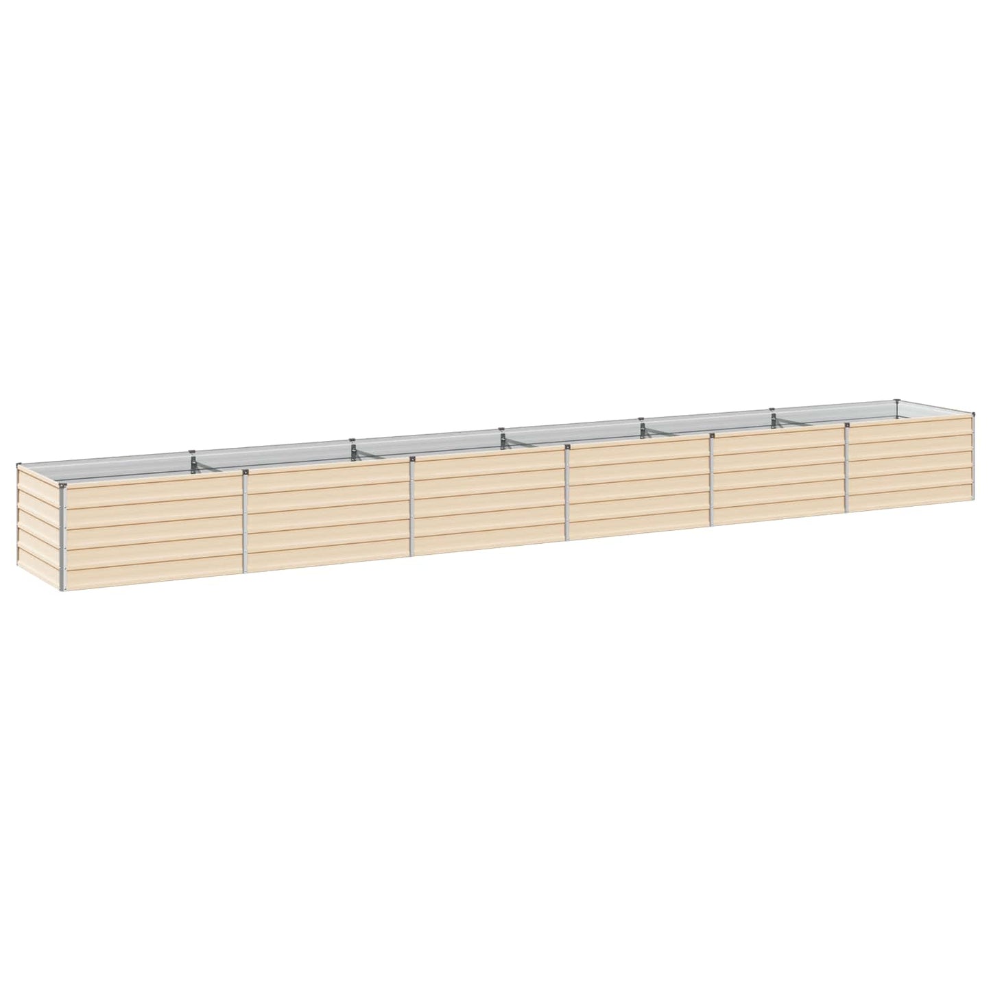 Hevet Hagebed Elfenben 600 x 80 x 55 cm kaldvalset stål