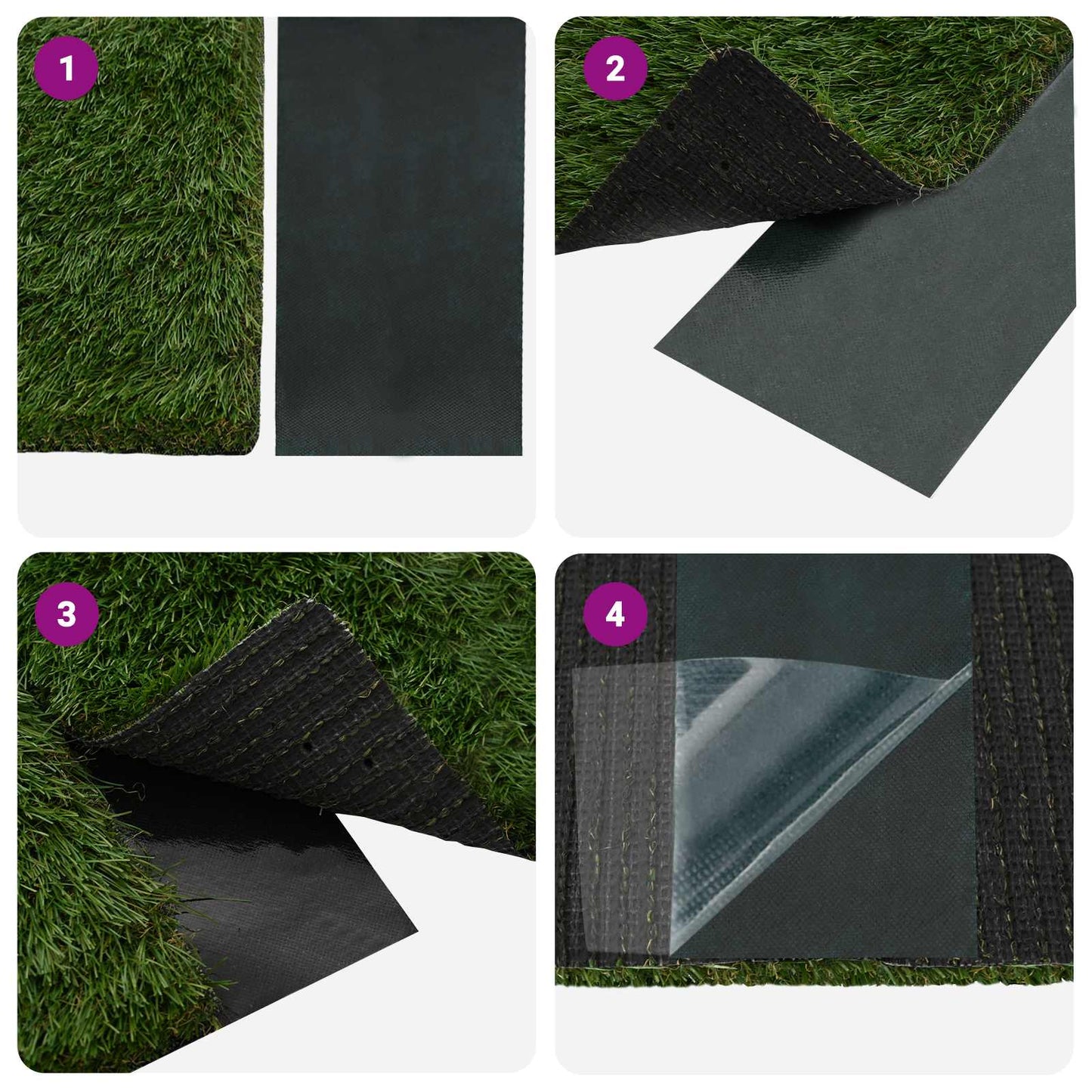 Kunstig gress tape selvheftende Grønn 15 cm x 10 m Uvevd Stoff