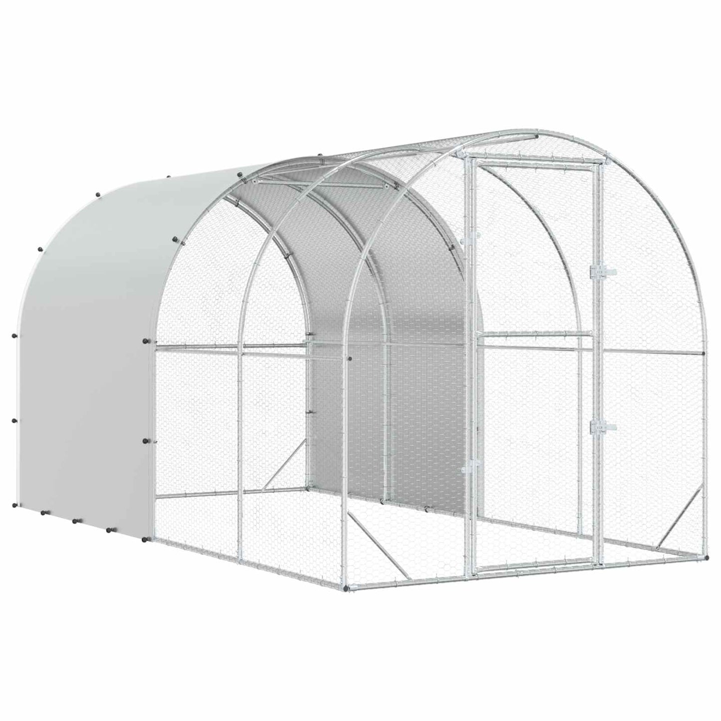 Hønsehus Sølv 400 x 200 x 200 cm Galvanisert stål