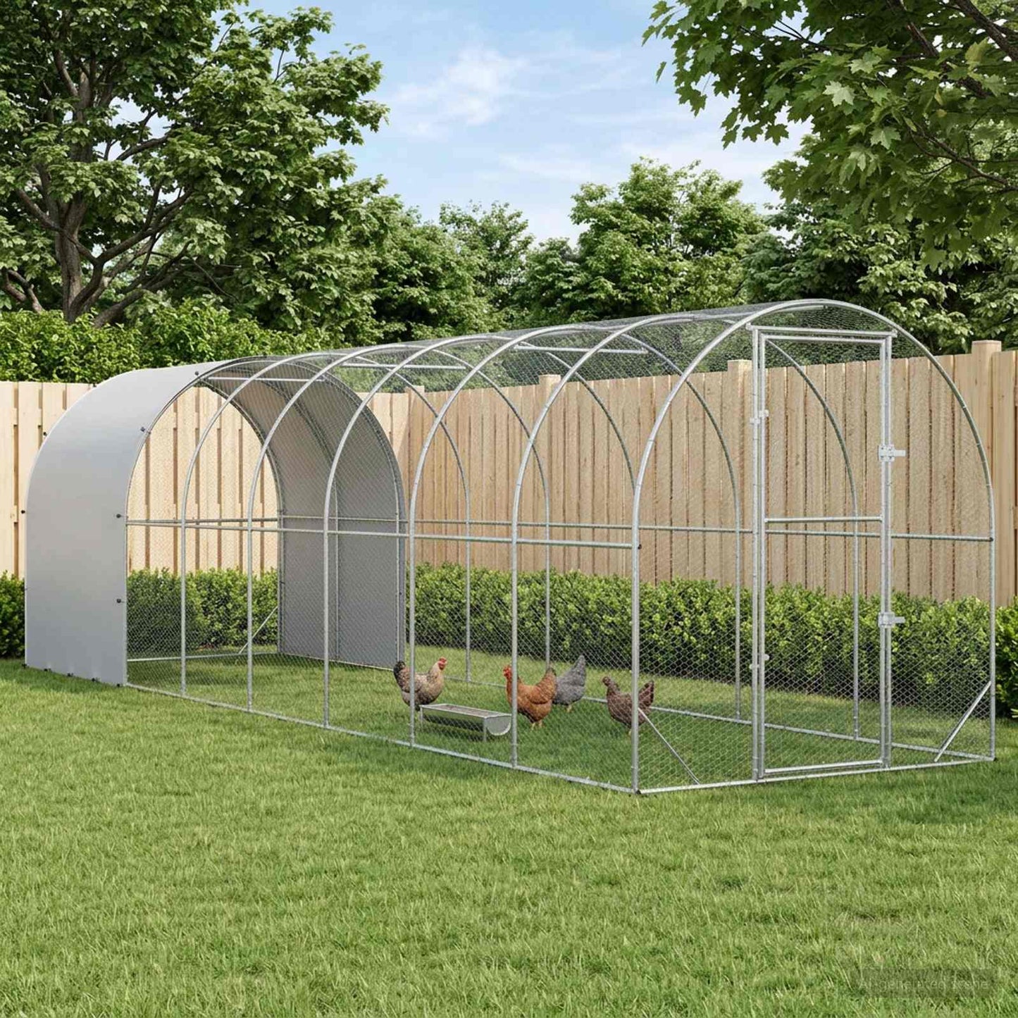 Hønsehus Sølv 800 x 200 x 200 cm Galvanisert stål