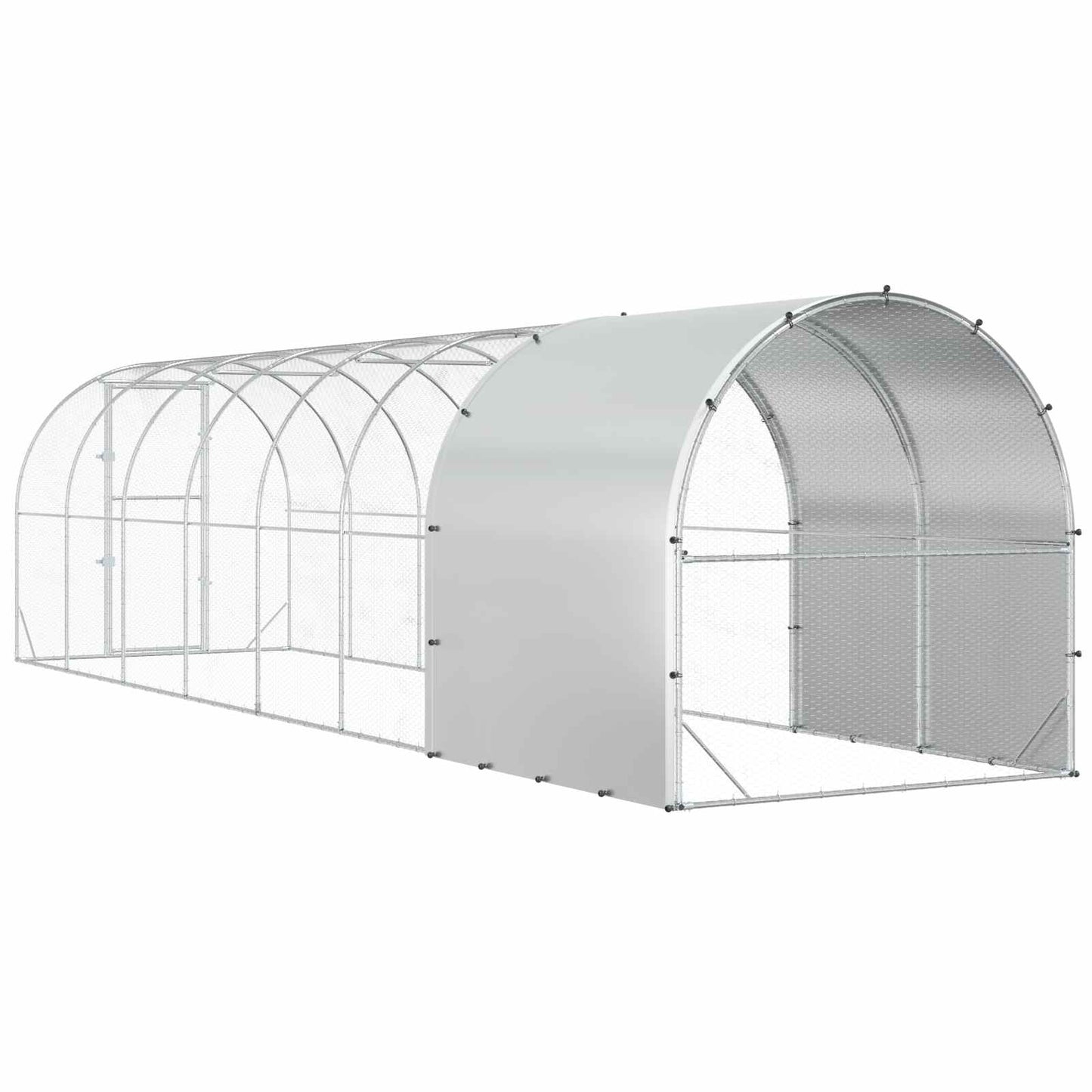 Hønsehus Sølv 800 x 200 x 200 cm Galvanisert stål