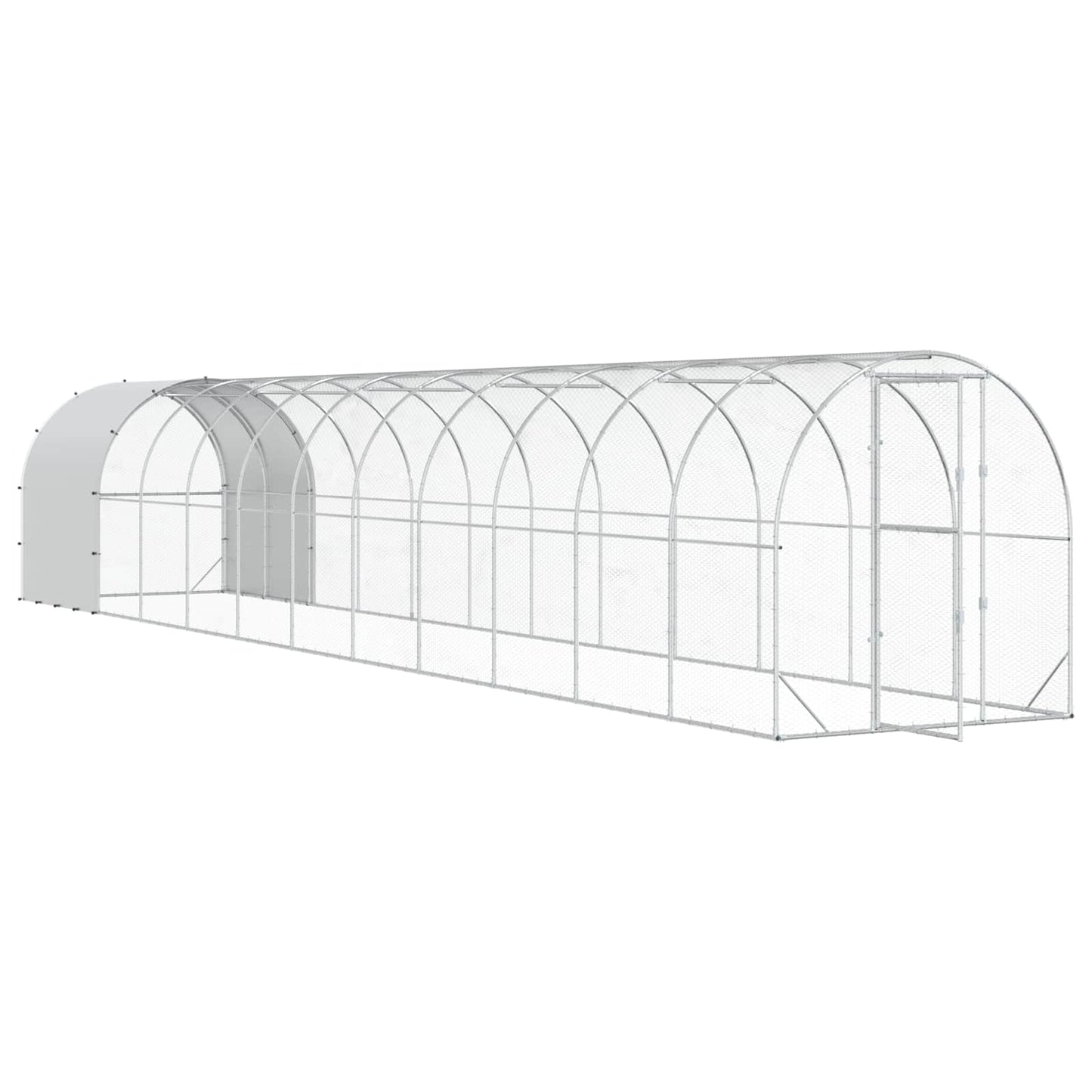 Hønsehus Sølv 1200 x 200 x 200 cm Galvanisert stål