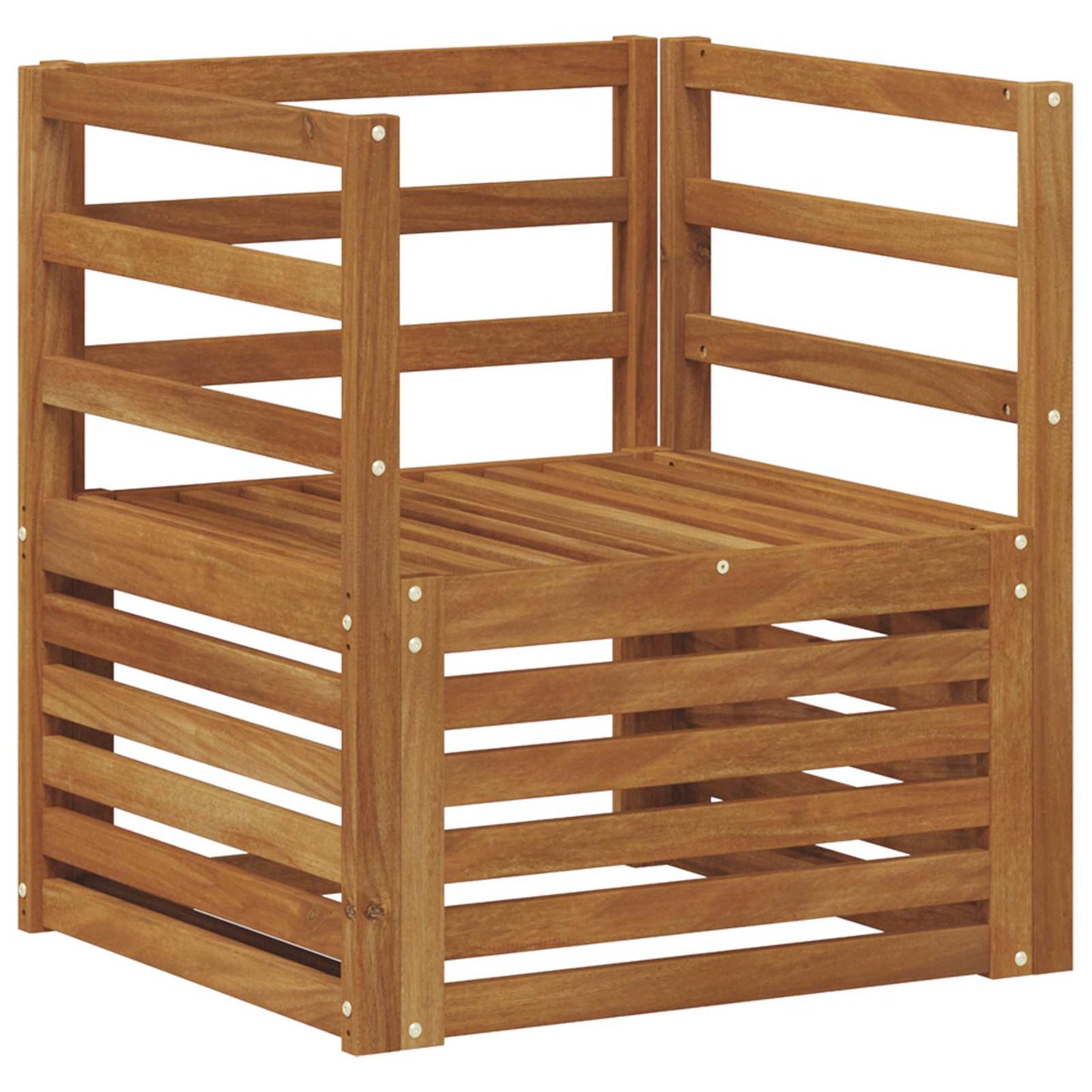 Utesofa Solid akasietre Naturlig