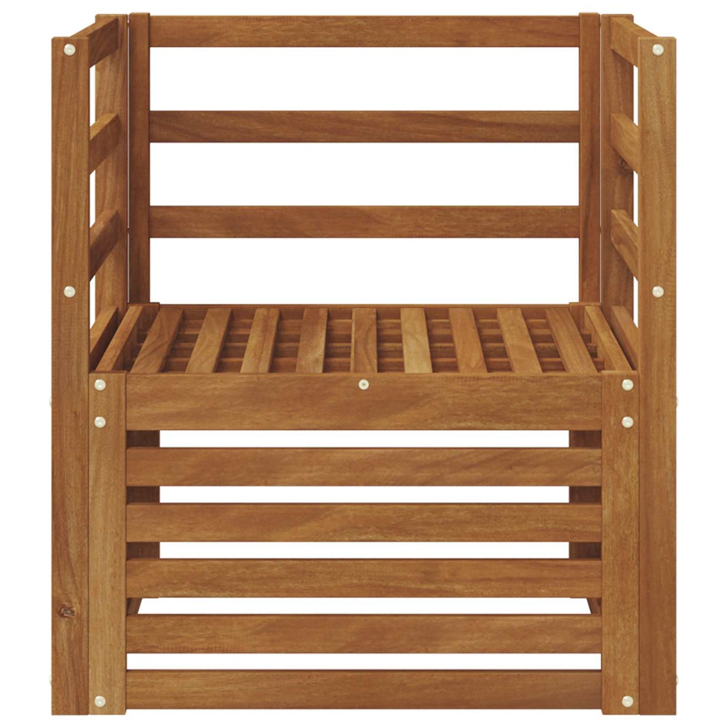 Utesofa Solid akasietre Naturlig