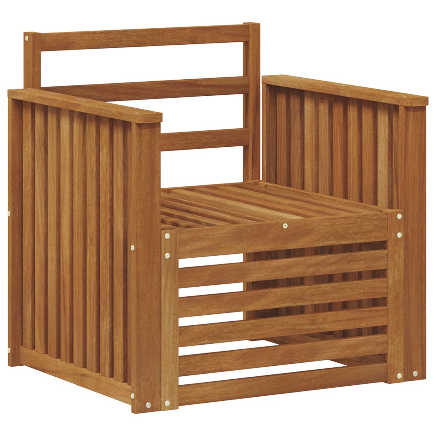 Utesofa Solid akasietre Naturlig