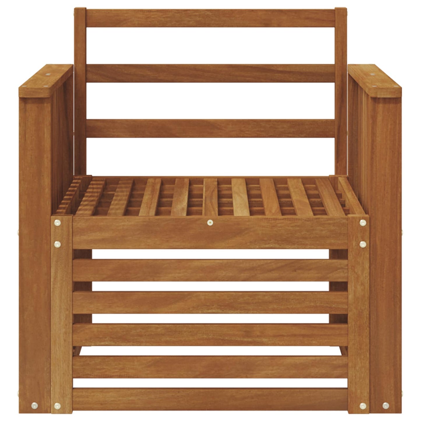 Utesofa Solid akasietre Naturlig