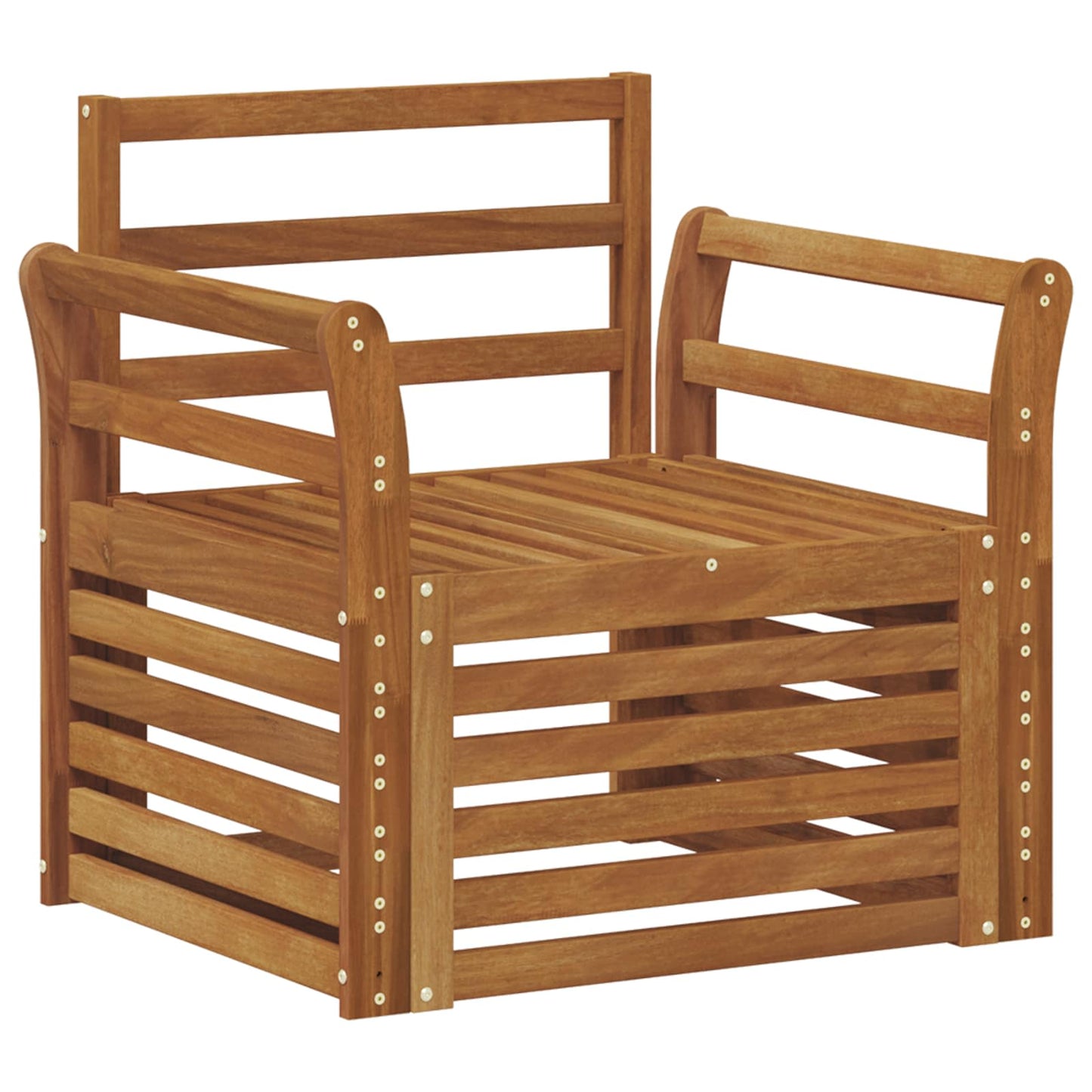 Utesofa Solid akasietre Naturlig