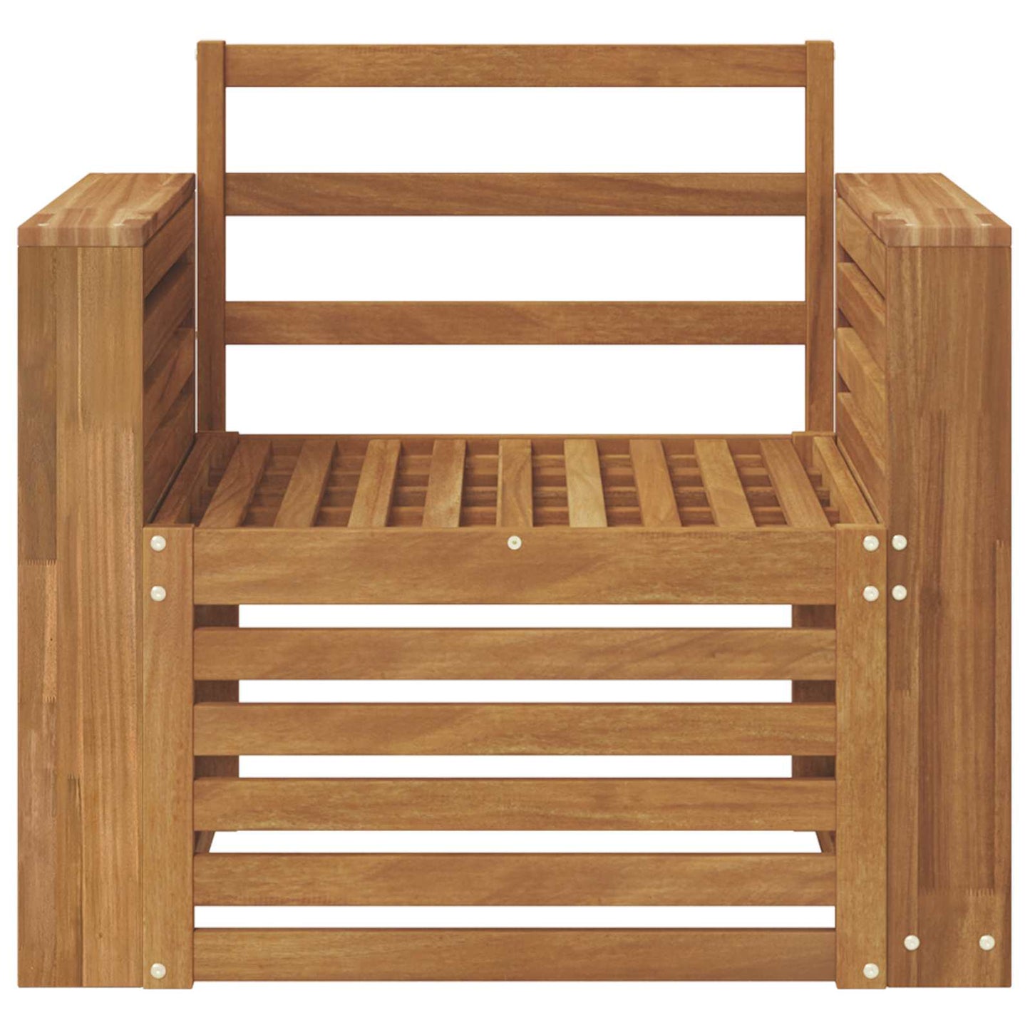 Utesofa Solid akasietre Naturlig