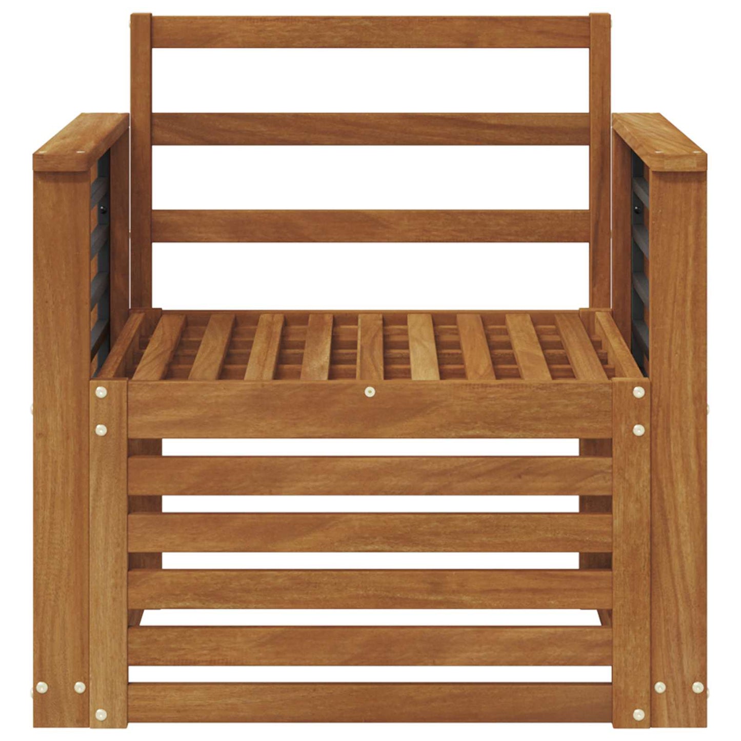 Utesofa Solid akasietre Naturlig