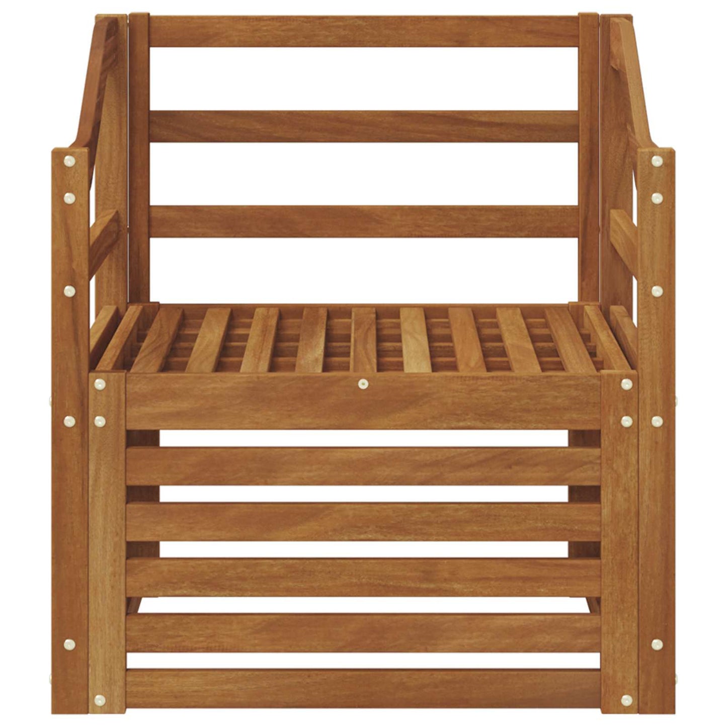 Utesofa Solid akasietre Naturlig